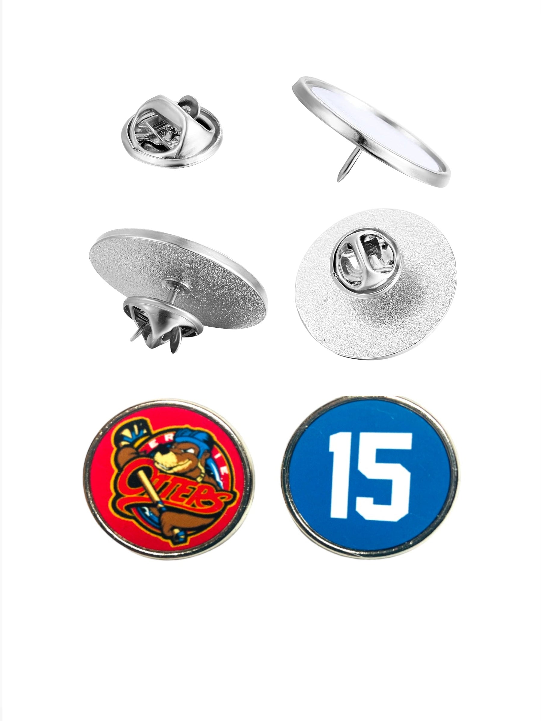 Custom Hockey Logo Button Pin – Add Your Number or Team Logo Number