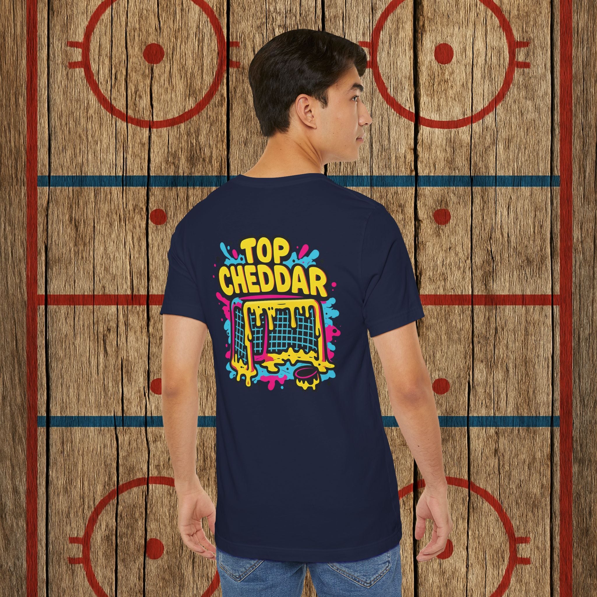 Top Cheddar Hockey T-Shirt – Funny Adult Sniper Shirt for Hockey Players and Fans T-Shirt