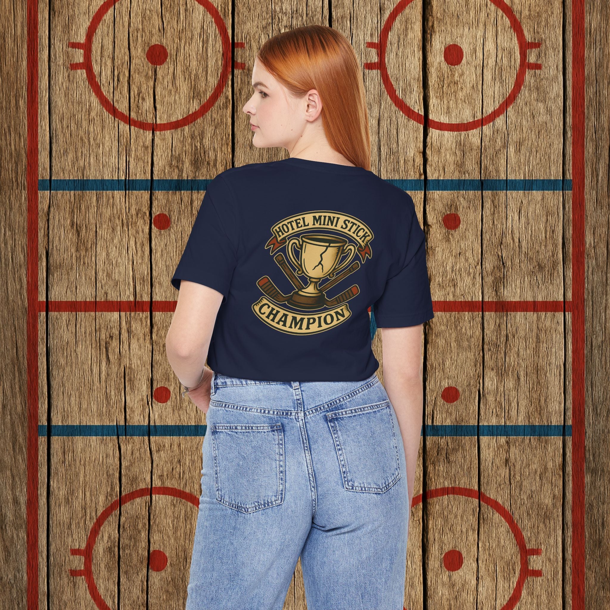 “Hotel Mini Stick Champion” Adult Tee T-Shirt