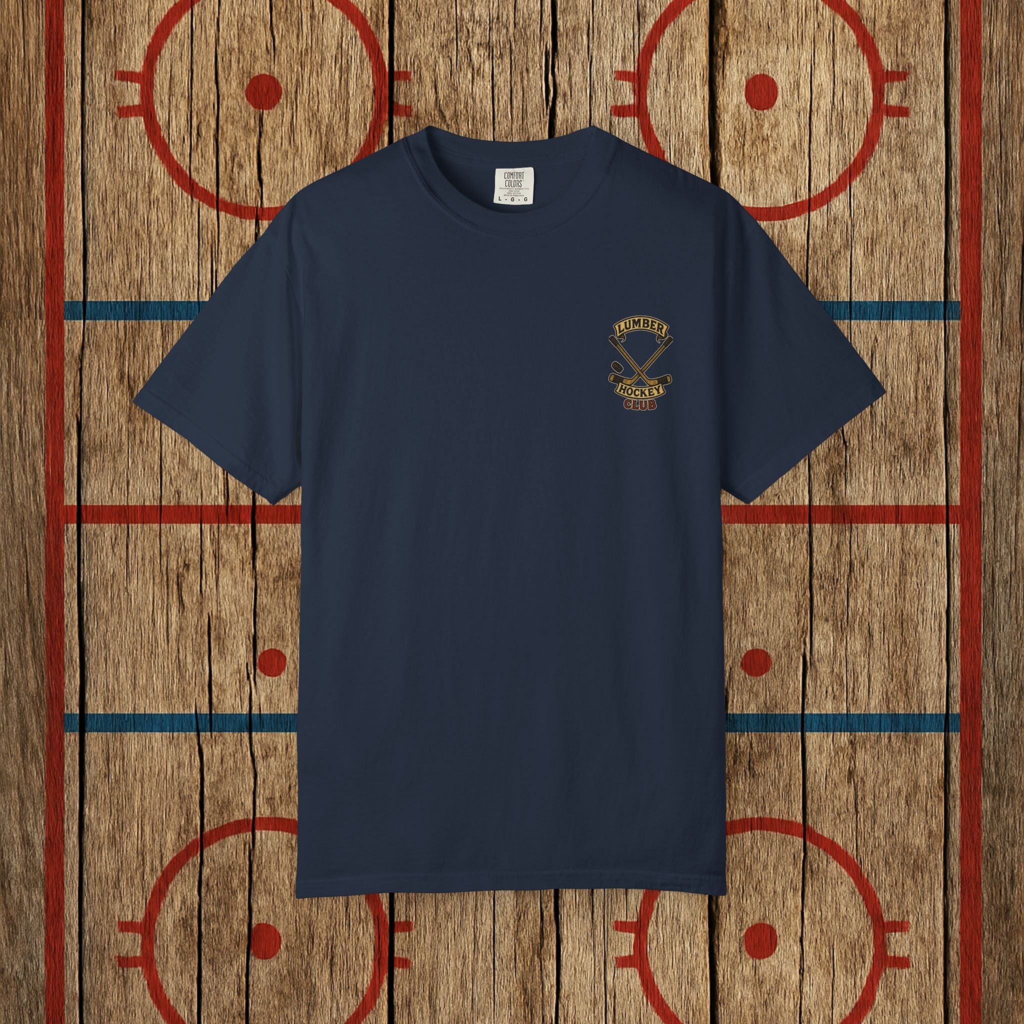 Support Local Hockey | Lumber Hockey Club Unisex Tee T-Shirt Navy