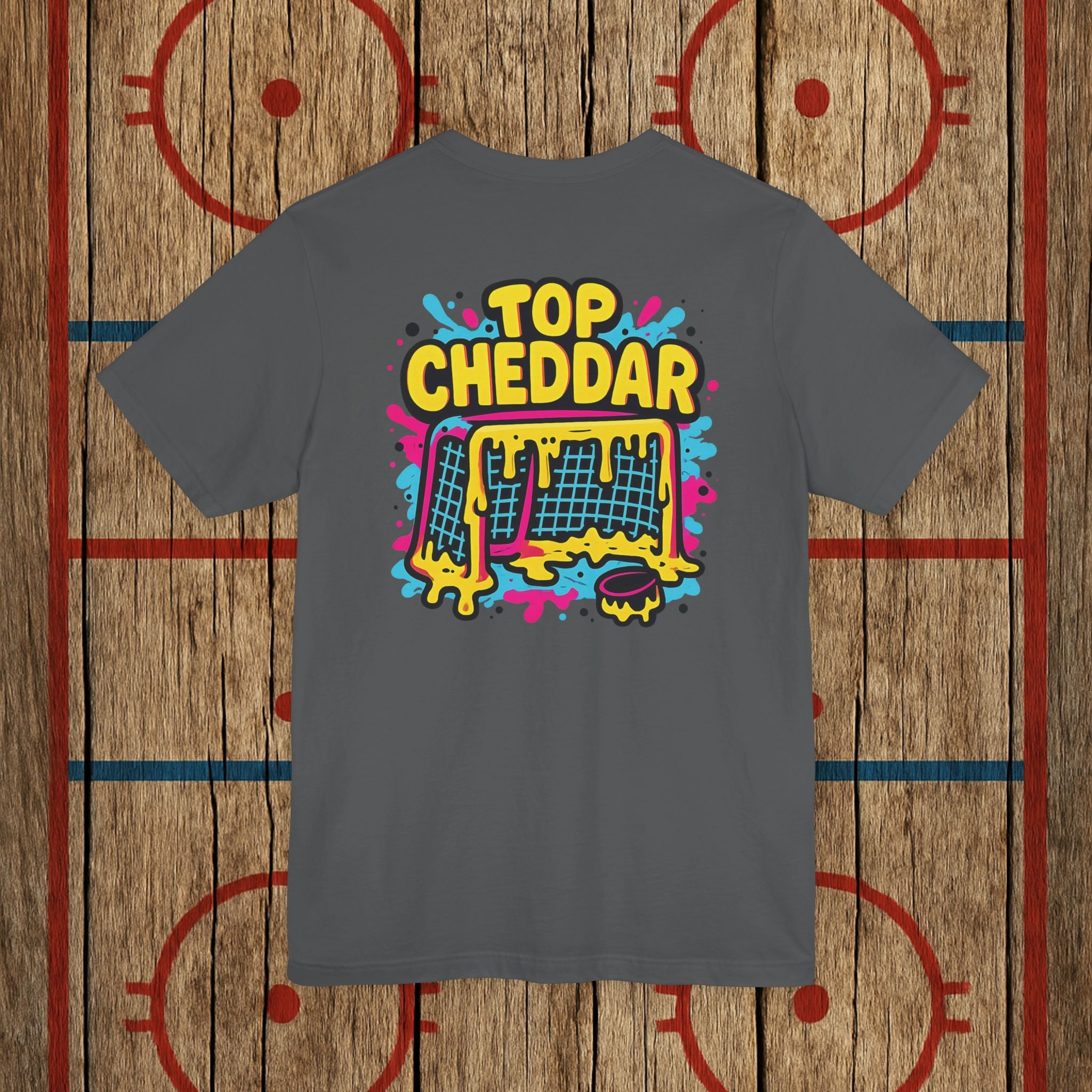 Top Cheddar Hockey T-Shirt – Funny Adult Sniper Shirt for Hockey Players and Fans T-Shirt Asphalt
