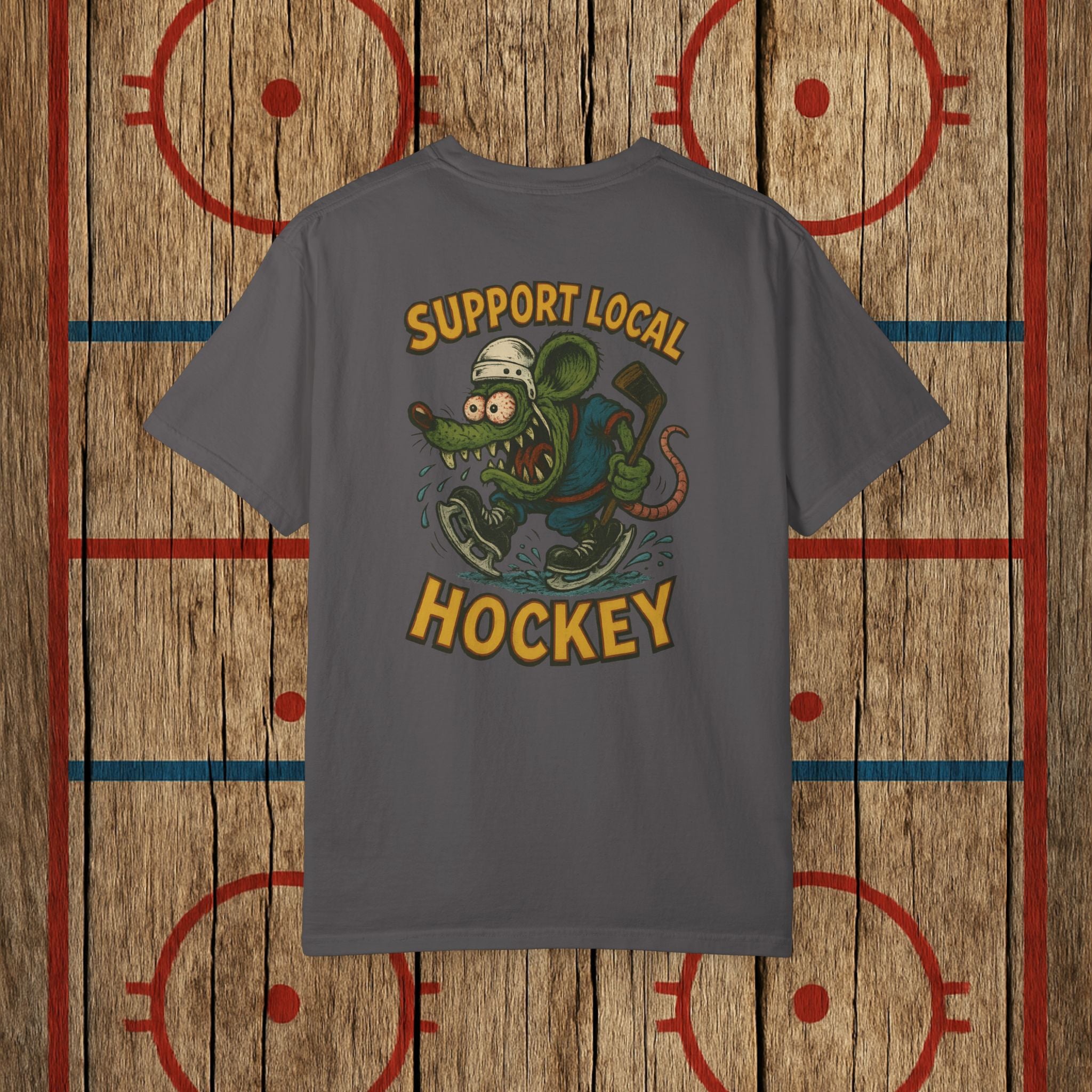 Support Local Hockey | Lumber Hockey Club Unisex Tee T-Shirt Graphite