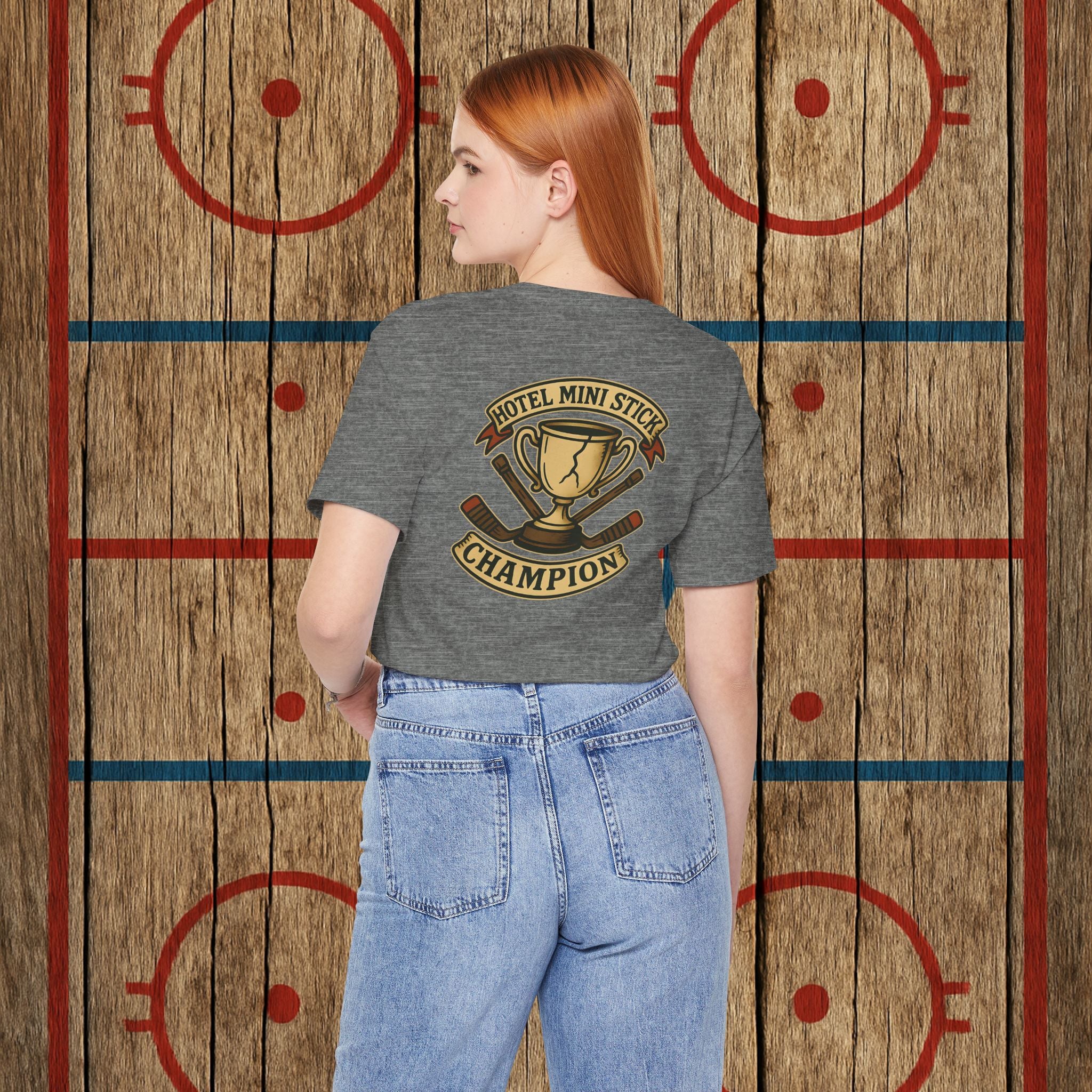 “Hotel Mini Stick Champion” Adult Tee T-Shirt
