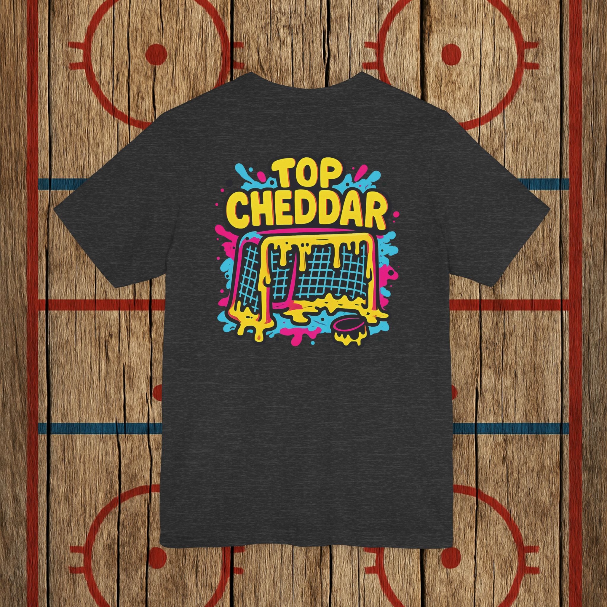 Top Cheddar Hockey T-Shirt – Funny Adult Sniper Shirt for Hockey Players and Fans T-Shirt
