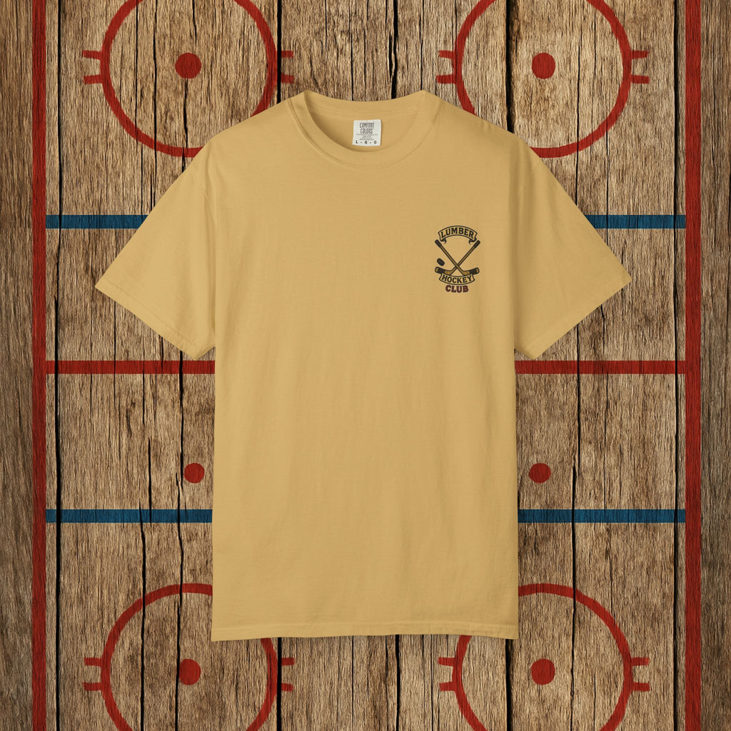 Support Local Hockey | Lumber Hockey Club Unisex Tee T-Shirt Mustard