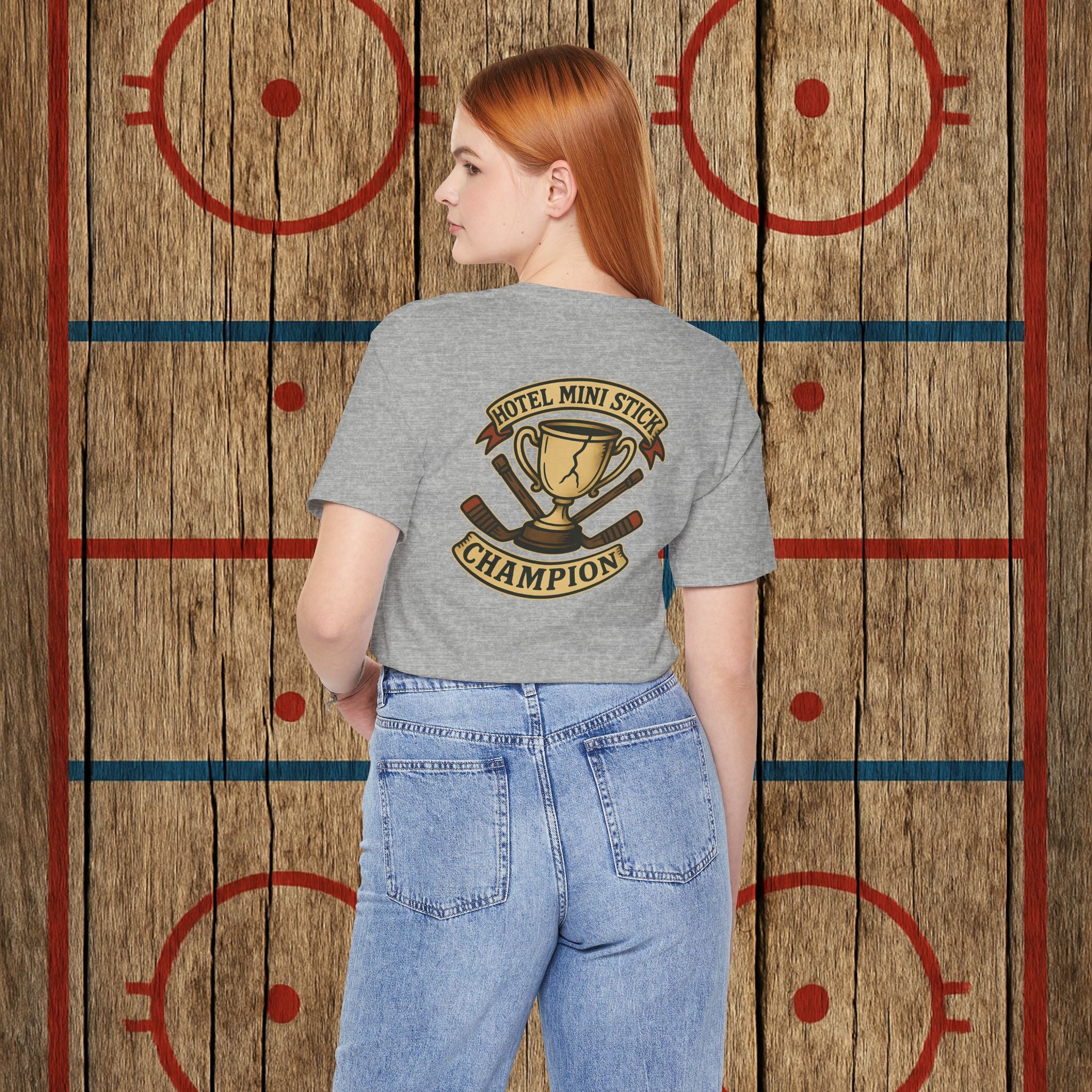 “Hotel Mini Stick Champion” Adult Tee T-Shirt
