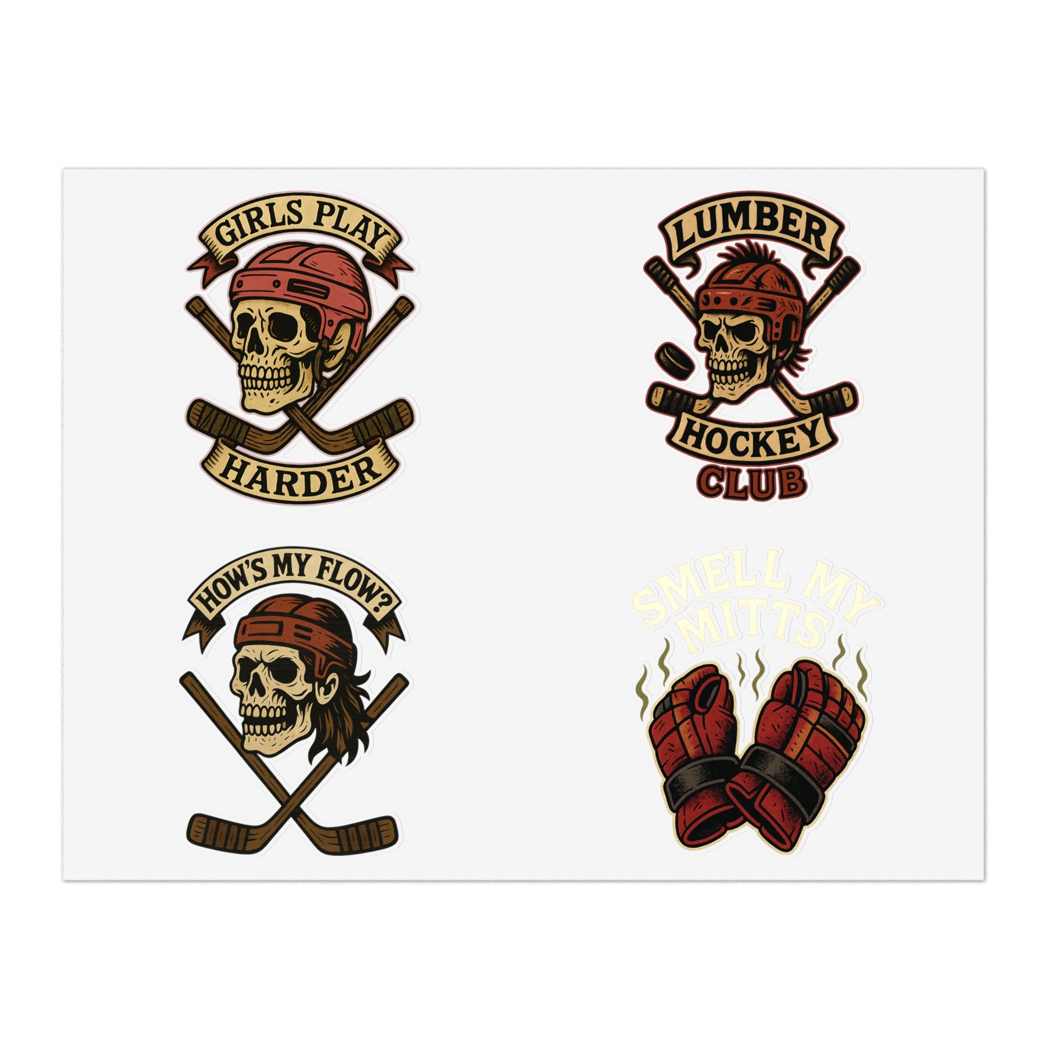 Lumber Hockey OG sticker sheet Paper products 11" × 8.5" Transparent Die-Cut