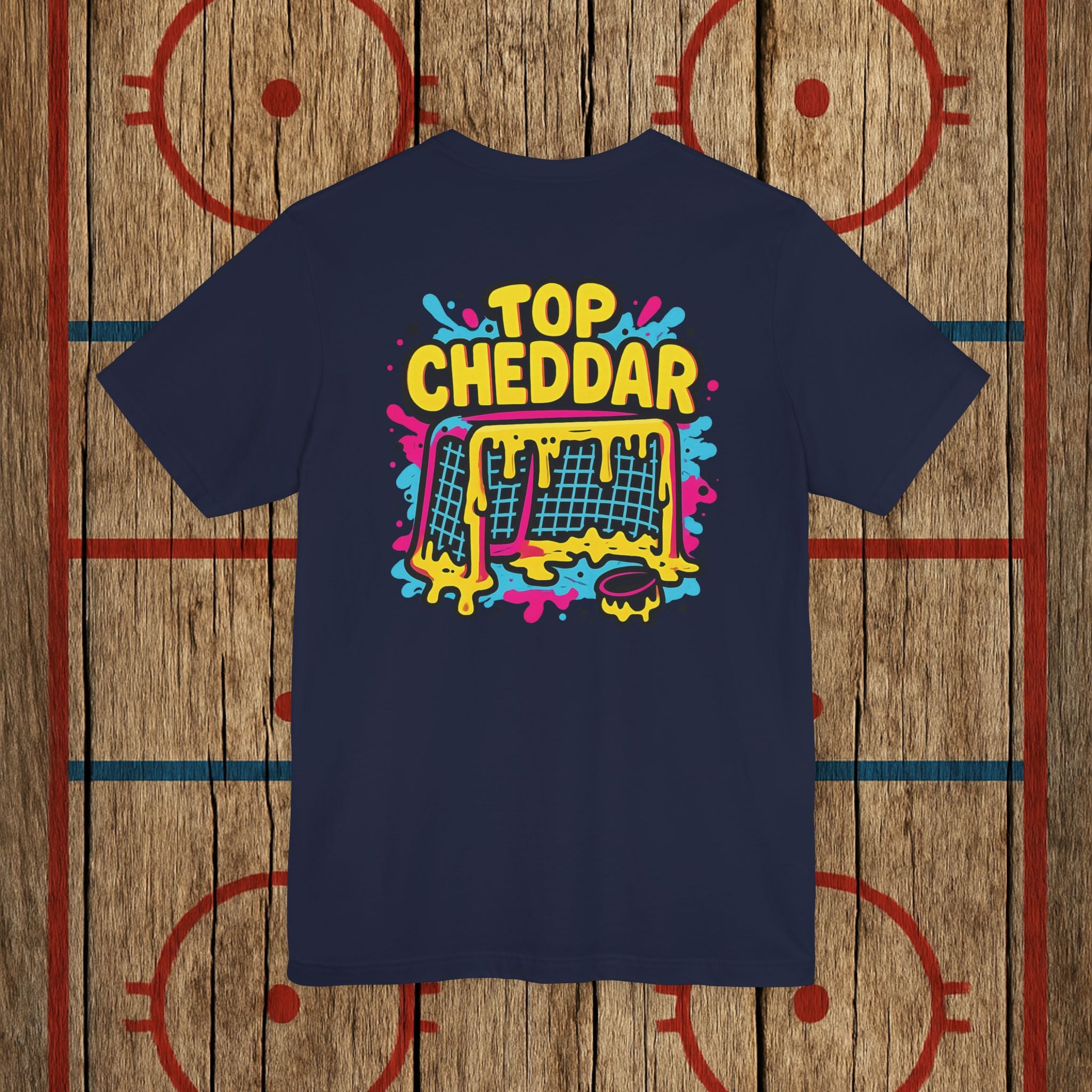 Top Cheddar Hockey T-Shirt – Funny Adult Sniper Shirt for Hockey Players and Fans T-Shirt