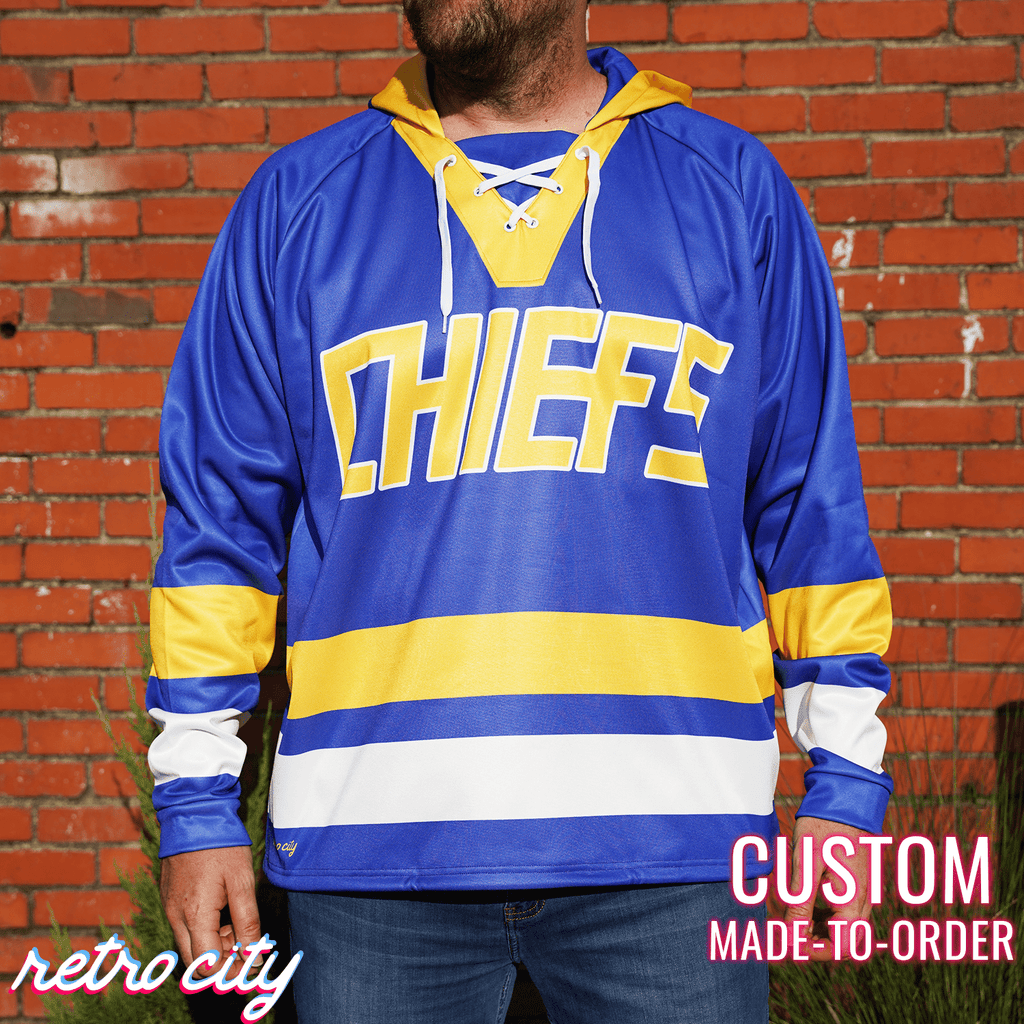 Charlestown Chiefs Slap Shot Custom Lace-Up Hockey Hoodie Sweater Hoodie