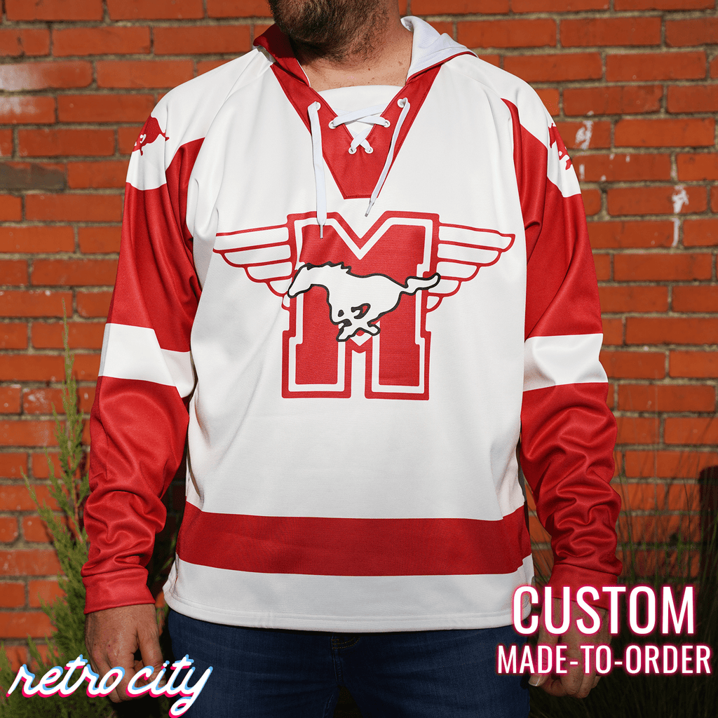 Hamilton Mustangs Youngblood Custom Lace-Up Hockey Hoodie Sweater Hoodie