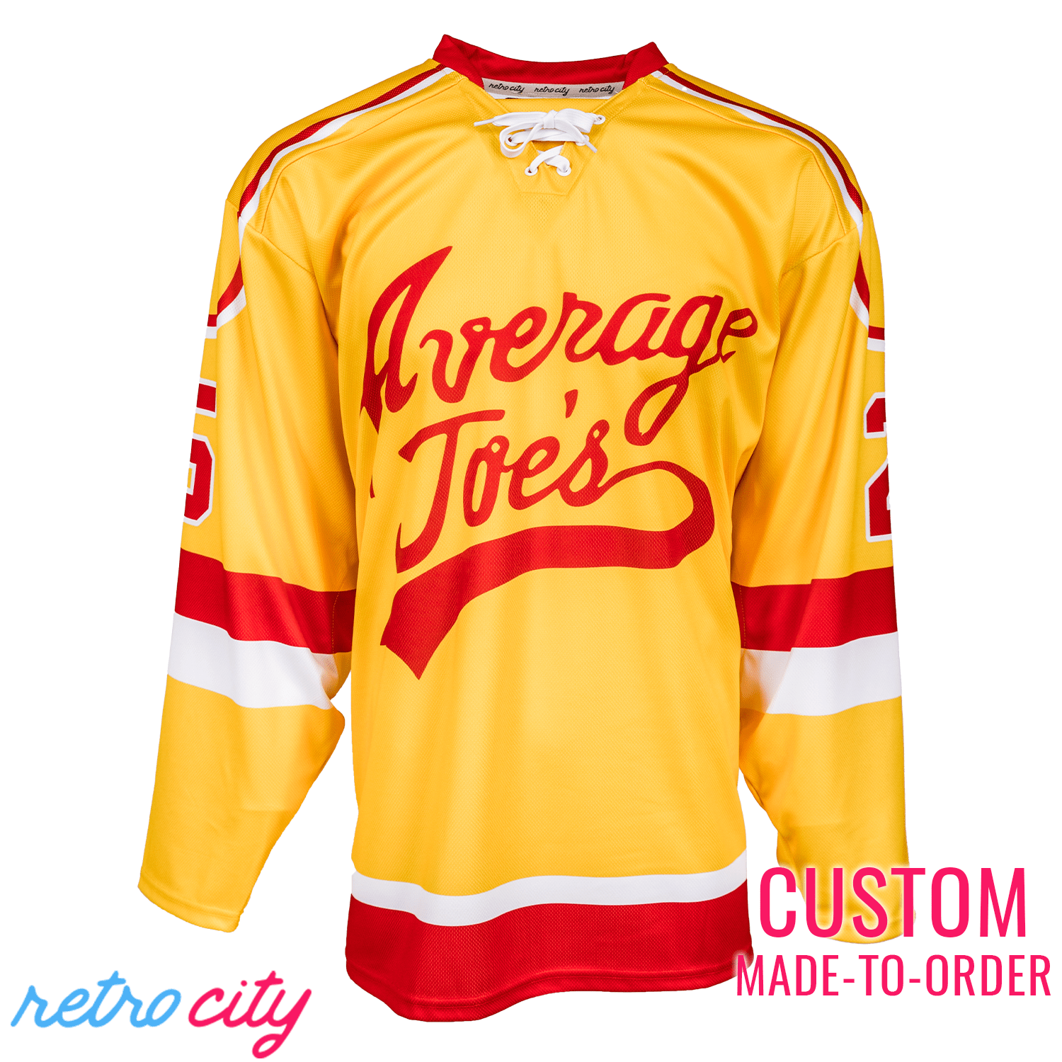 Average Joe’s Gym Dodgeball Lace-Up Hockey Jersey – by Retro City Threads Hockey Jersey