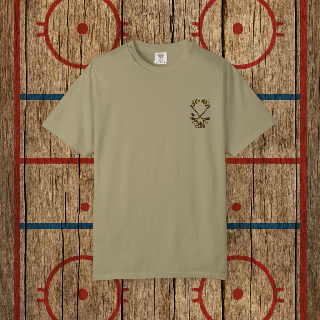 Support Local Hockey | Lumber Hockey Club Unisex Tee T-Shirt Khaki