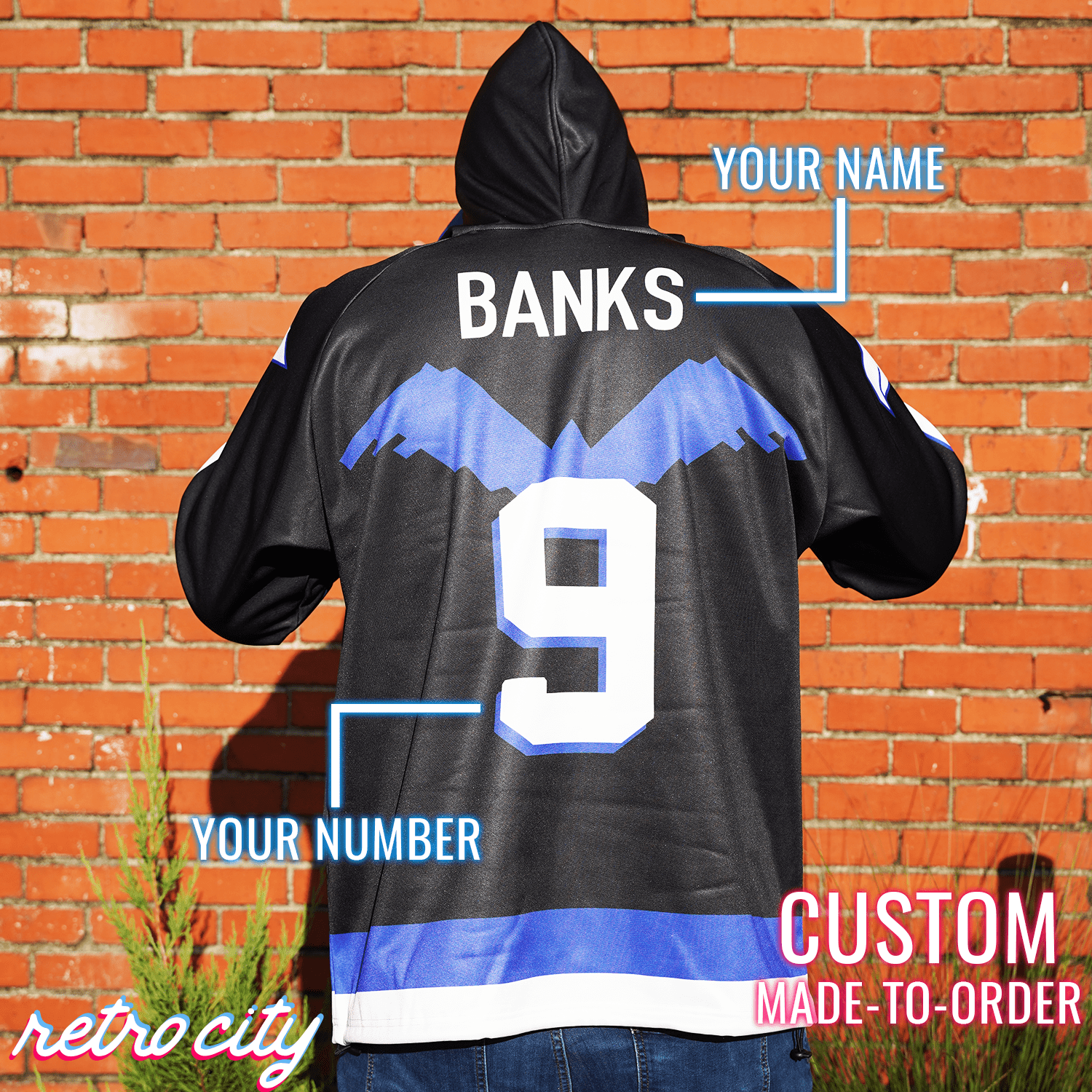 Hawks The Mighty Ducks Custom Lace-Up Hockey Hoodie Sweater – by Retro City Threads Hoodie
