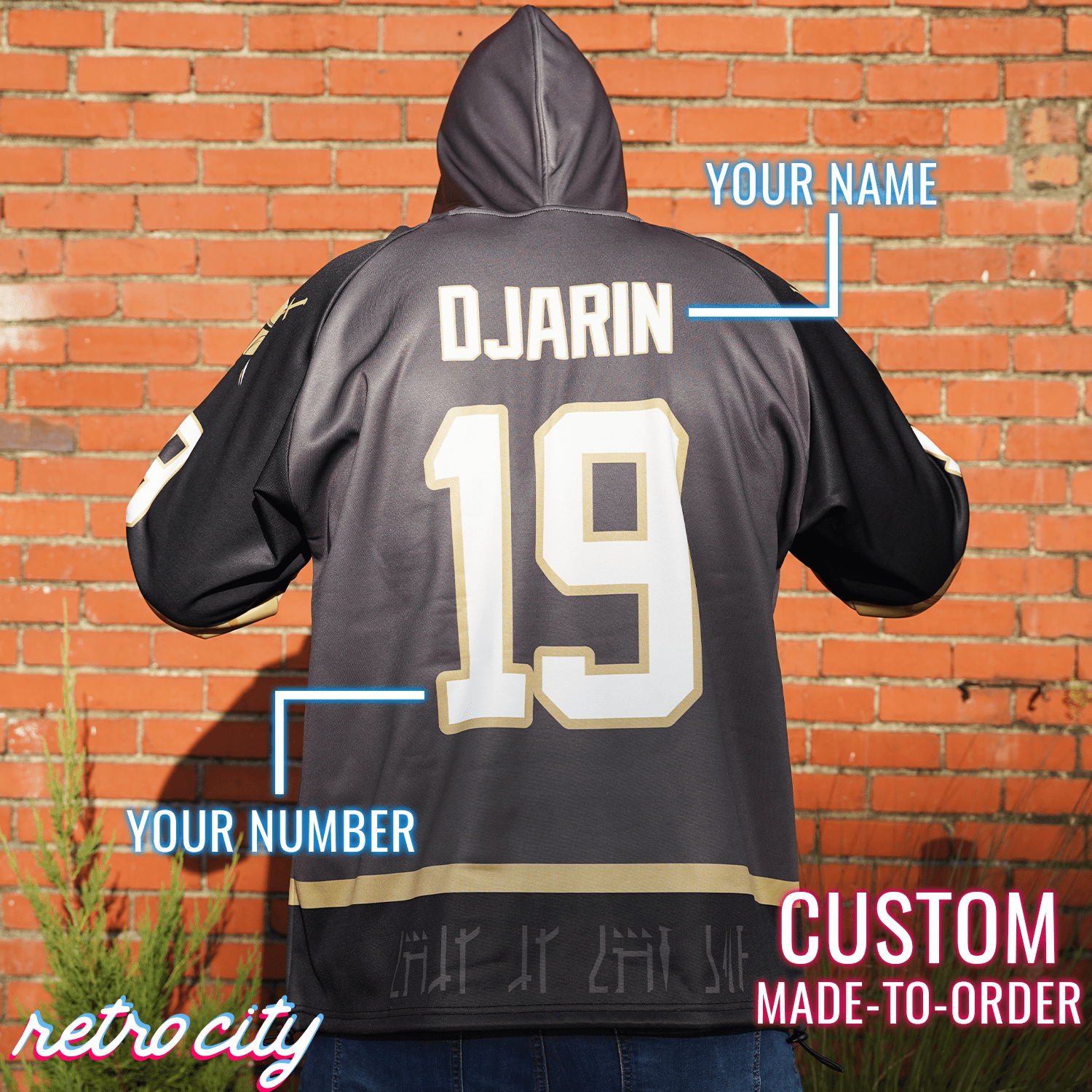 Mando Bounty Hunter Custom Lace-Up Hockey Hoodie Sweater Hoodie