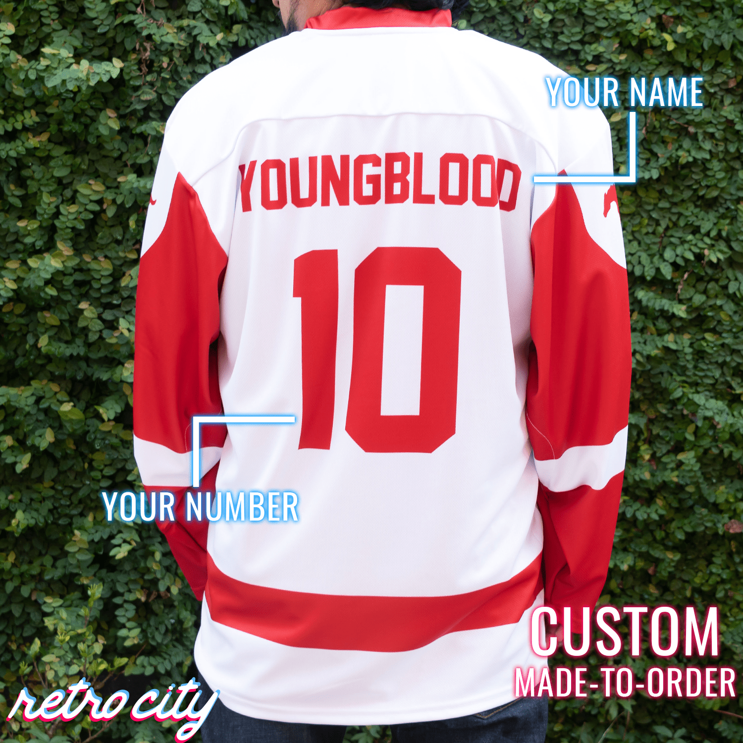 Dean Youngblood Hamilton Mustangs Custom Hockey Jersey – by Retro City Threads Hockey Jersey