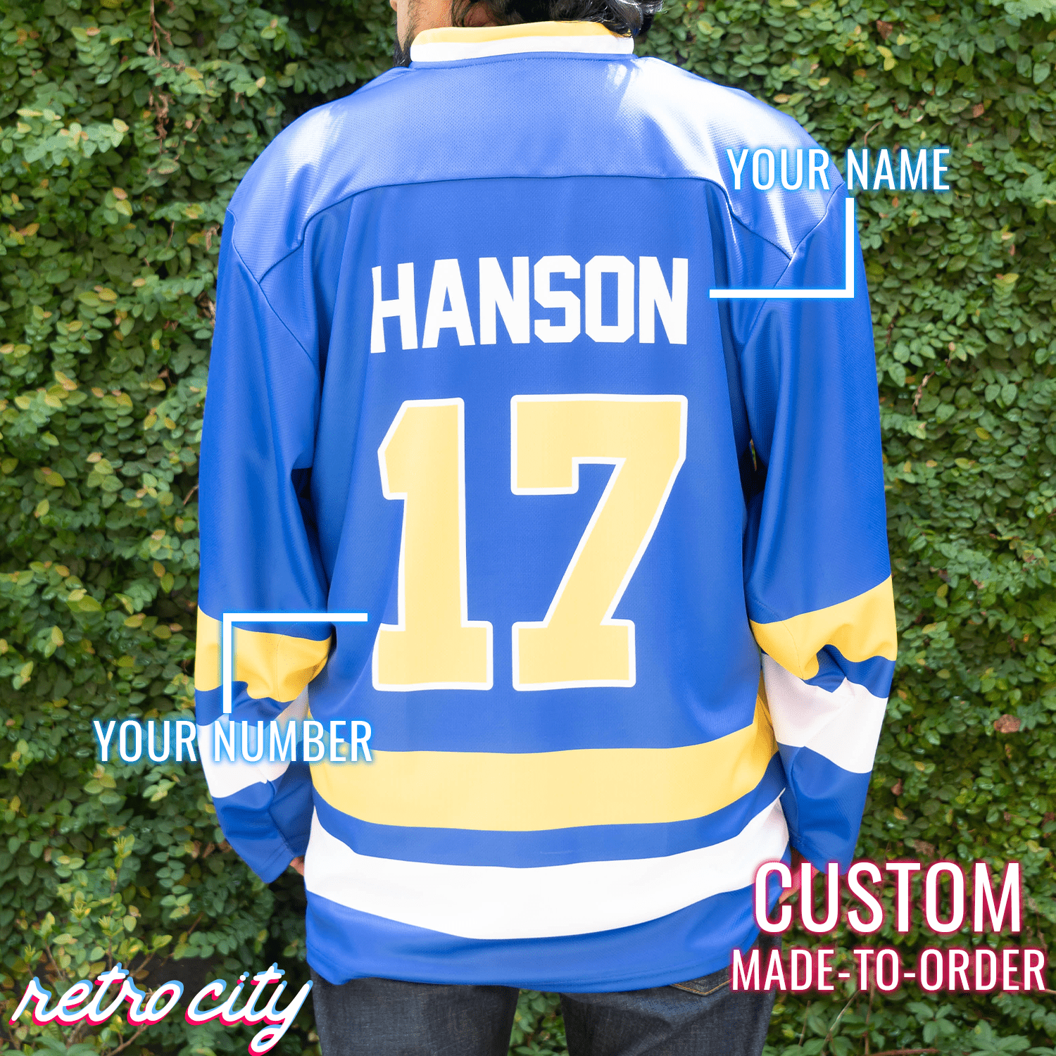 Charlestown Chiefs Custom Hockey Jersey – from Slap Shot By Retro City Threads Hockey Jersey