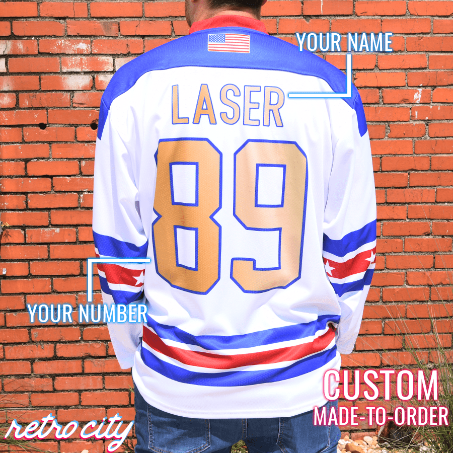 American Gladiators Lace-Up Hockey Sweater Jersey – by Retro City Threads Hockey Jersey
