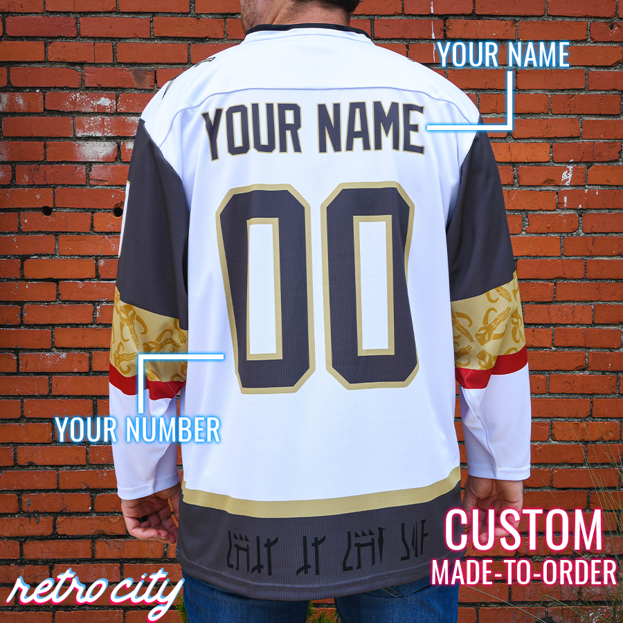 Mando Bounty Hunter Hockey Jersey Sweater (White) Hockey Jersey