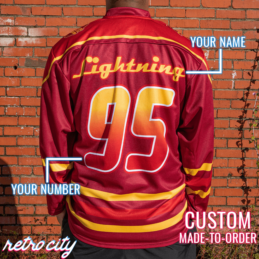 Rust-eze Radiator Springs Lace-Up Hockey Jersey – by Retro City Threads Hockey Jersey