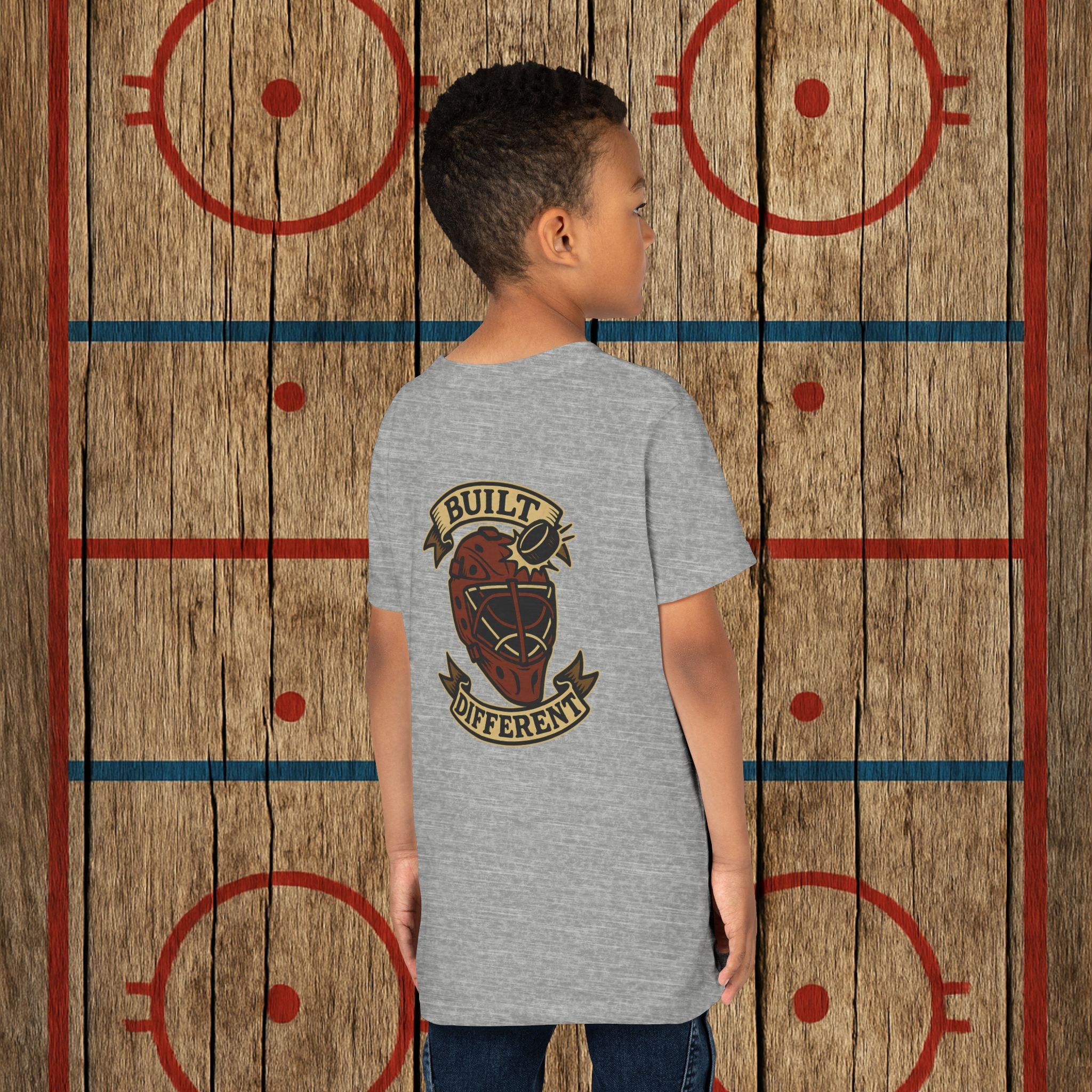 Youth “Built Different” Goalie Tee Kids clothes
