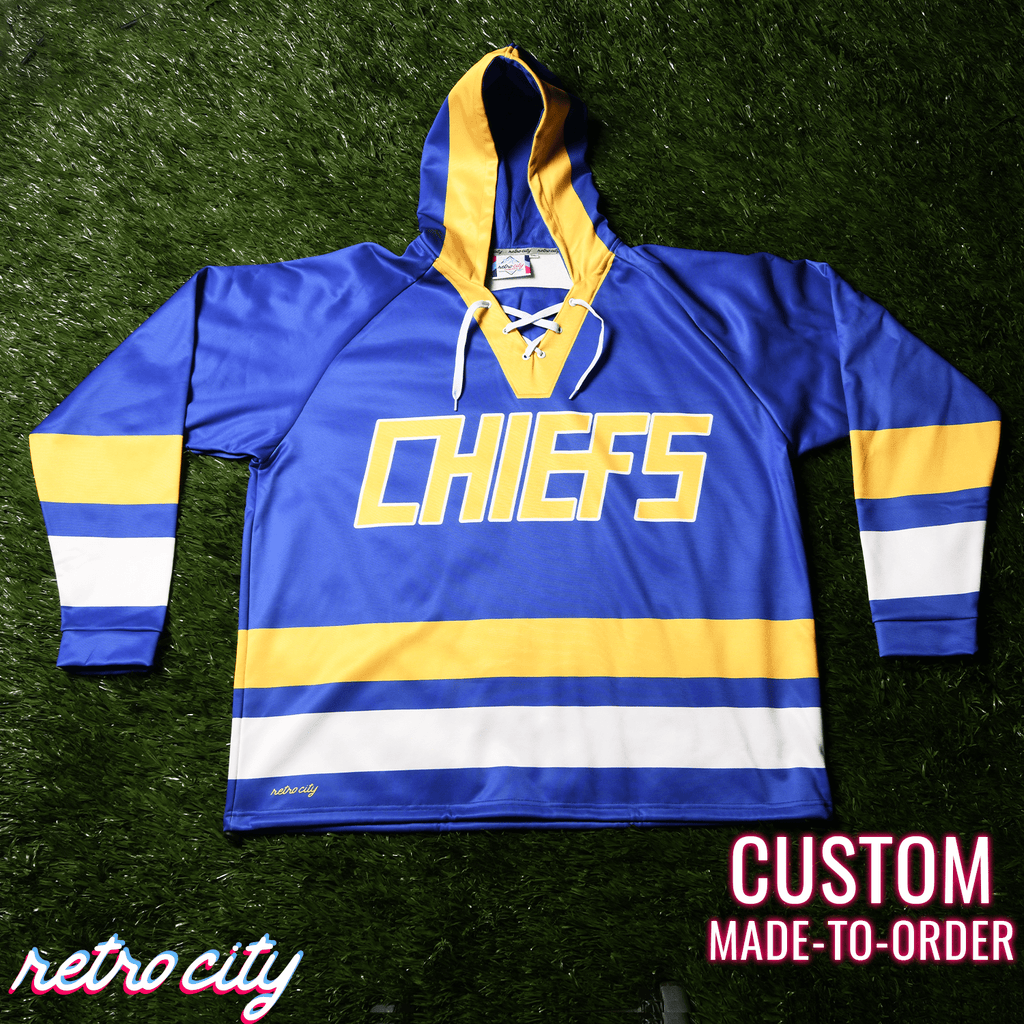 Charlestown Chiefs Slap Shot Custom Lace-Up Hockey Hoodie Sweater Hoodie