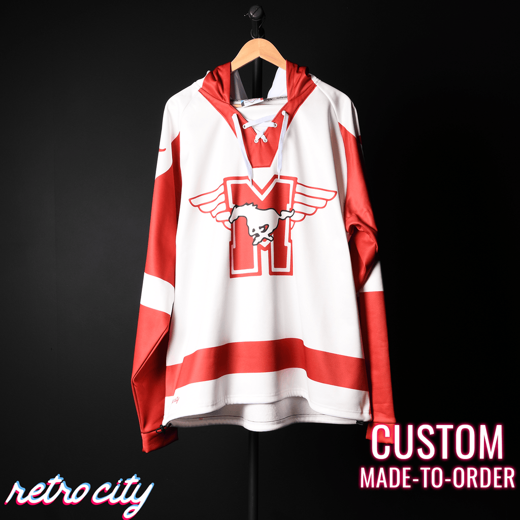 Hamilton Mustangs Youngblood Custom Lace-Up Hockey Hoodie Sweater Hoodie