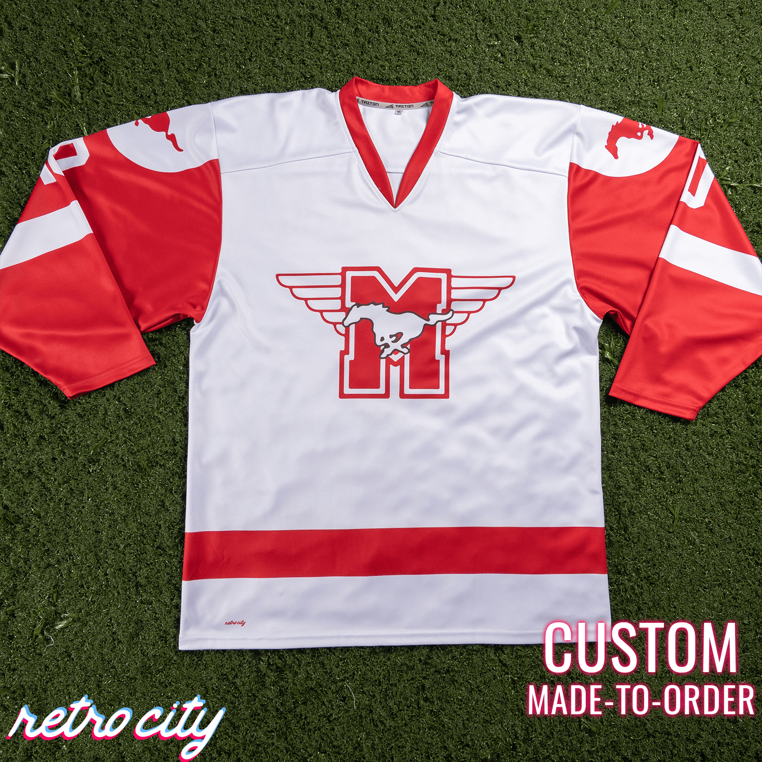 Dean Youngblood Hamilton Mustangs Custom Hockey Jersey – by Retro City Threads Hockey Jersey