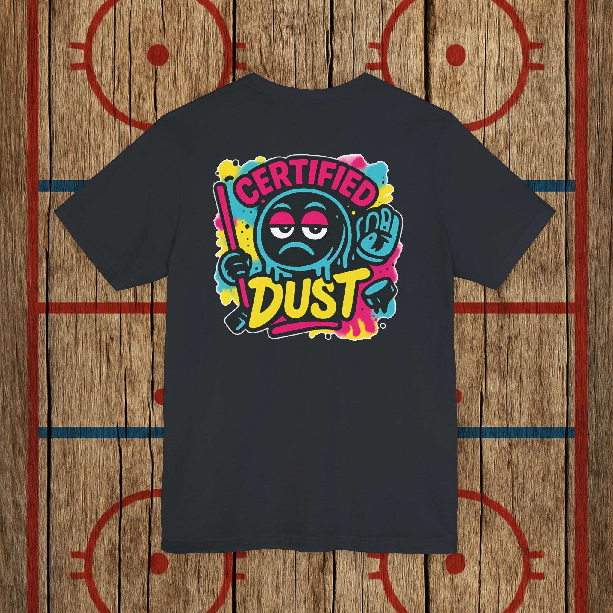 Certified Dust Hockey T-Shirt – Funny Adult Hockey Shirt for Players, Coaches, and Rink Rats T-Shirt Vintage Black
