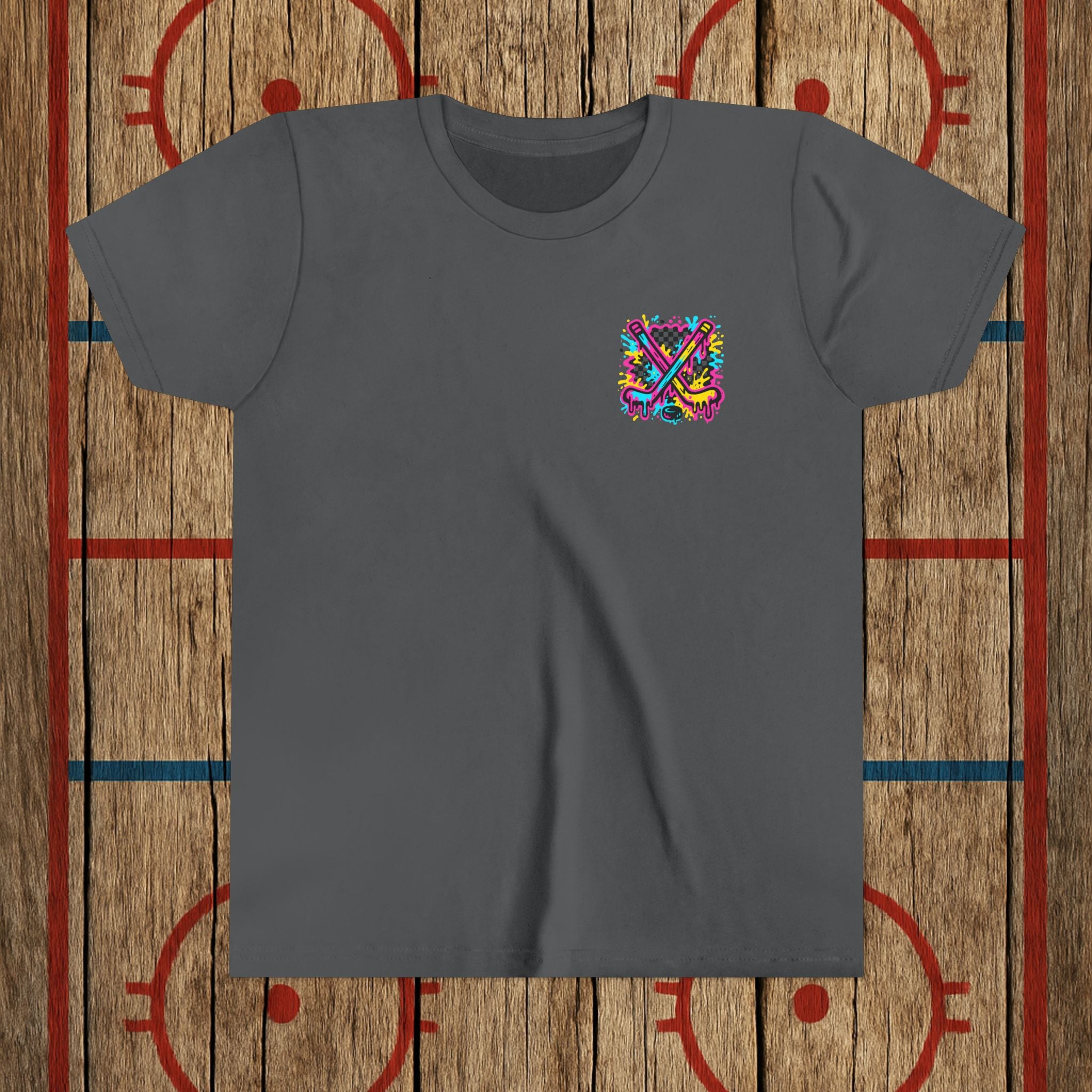 Youth Top Cheddar Hockey T-Shirt – Funny Kids Hockey Shirt for Snipers and Rink Rats Kids clothes Asphalt