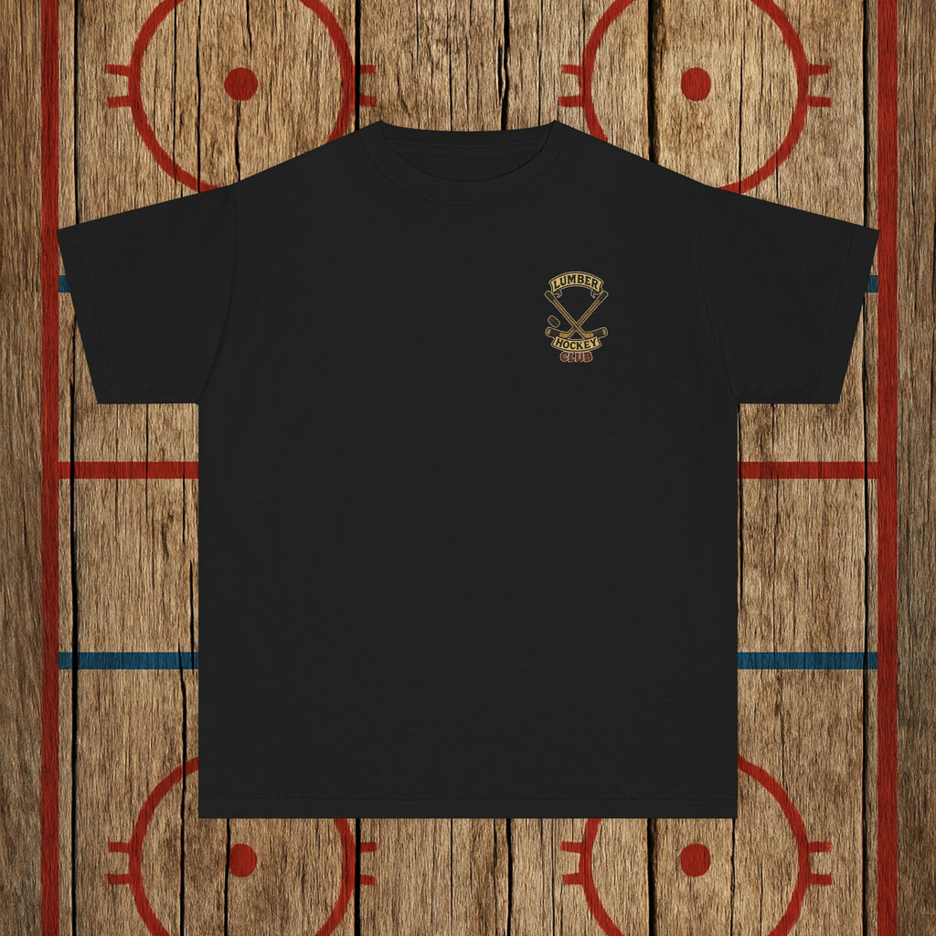 Support Local Hockey | Lumber Hockey Club Youth Tee Kids clothes Black