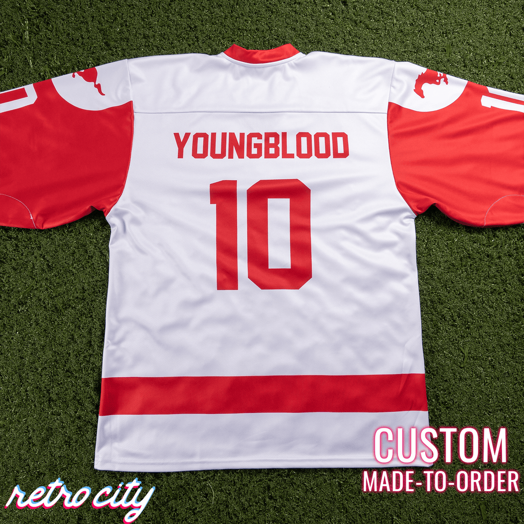 Dean Youngblood Hamilton Mustangs Custom Hockey Jersey – by Retro City Threads Hockey Jersey