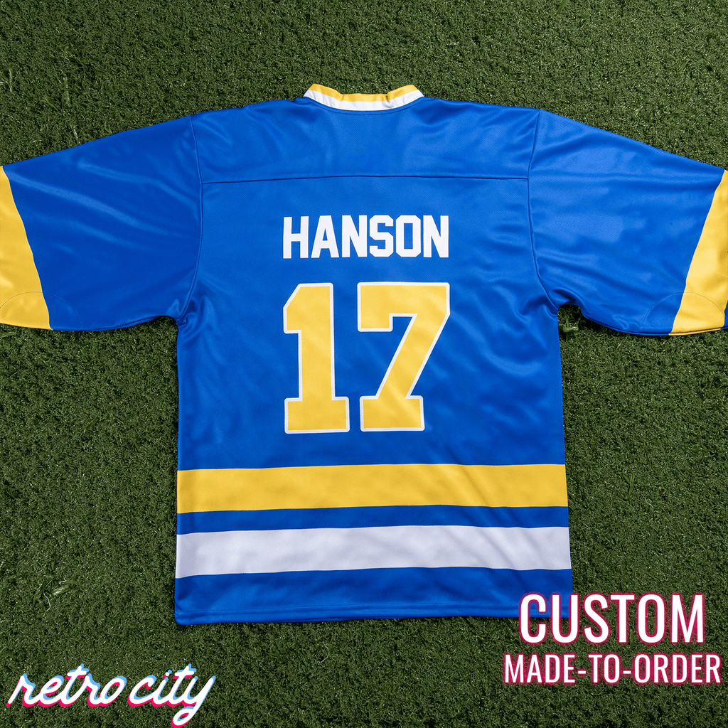 Charlestown Chiefs Custom Hockey Jersey – from Slap Shot By Retro City Threads Hockey Jersey
