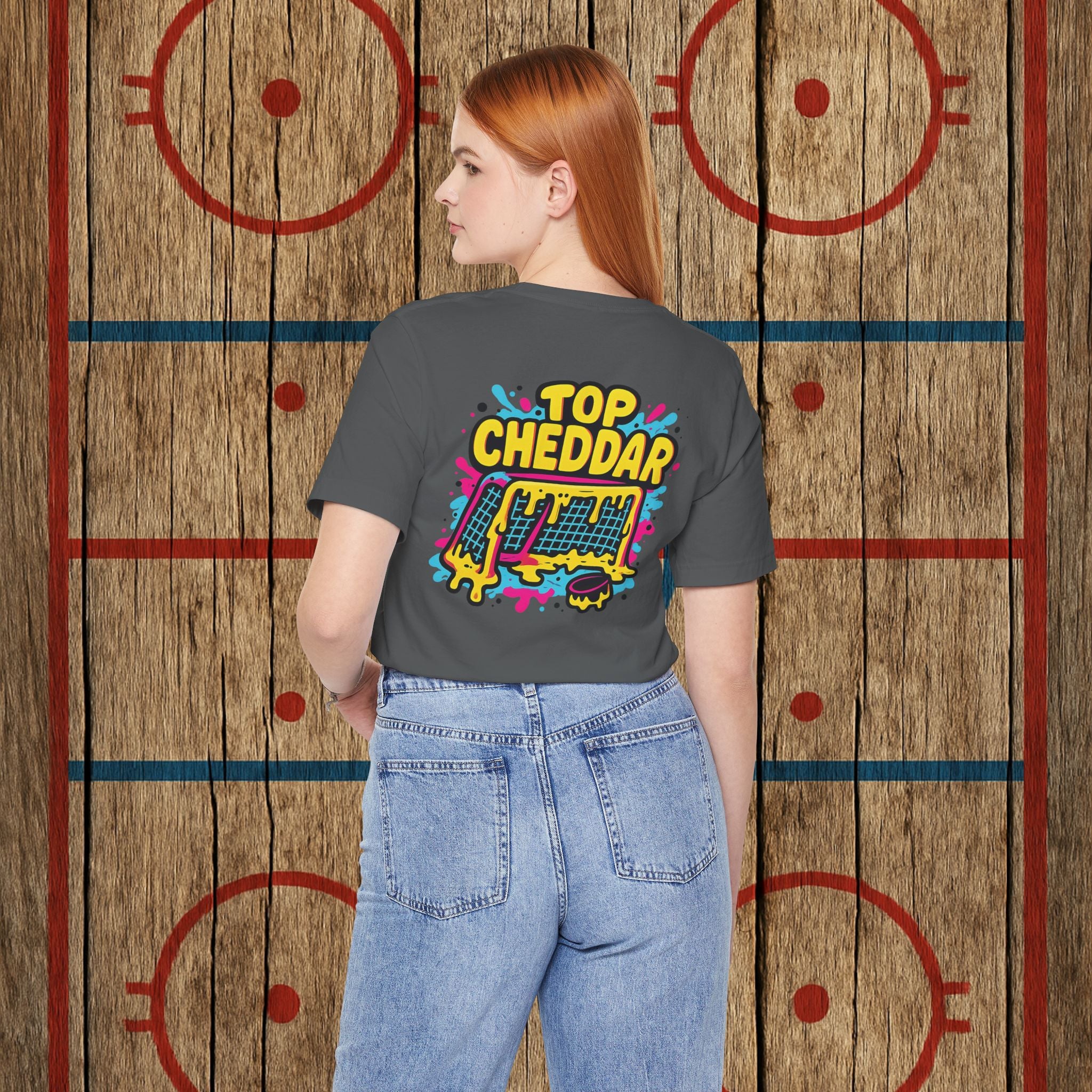 Top Cheddar Hockey T-Shirt – Funny Adult Sniper Shirt for Hockey Players and Fans T-Shirt