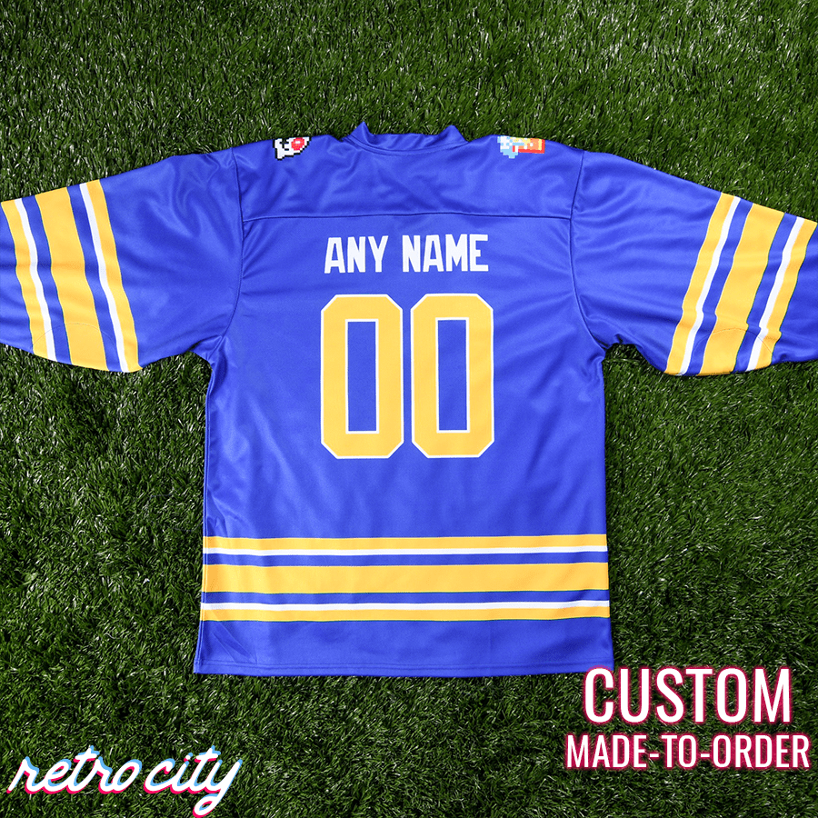 'Buffalo Bobbles' Buffalo Sabres Bubble Bobble 8-Bit Custom Hockey Jersey Hockey Jersey