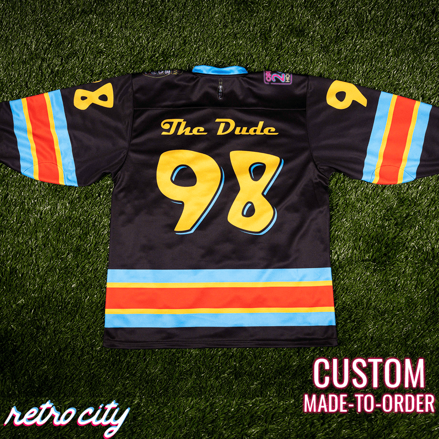 Big Lebowski 'Hollywood Star Lanes' Lace-Up Hockey Jersey Sweater Hockey Jersey