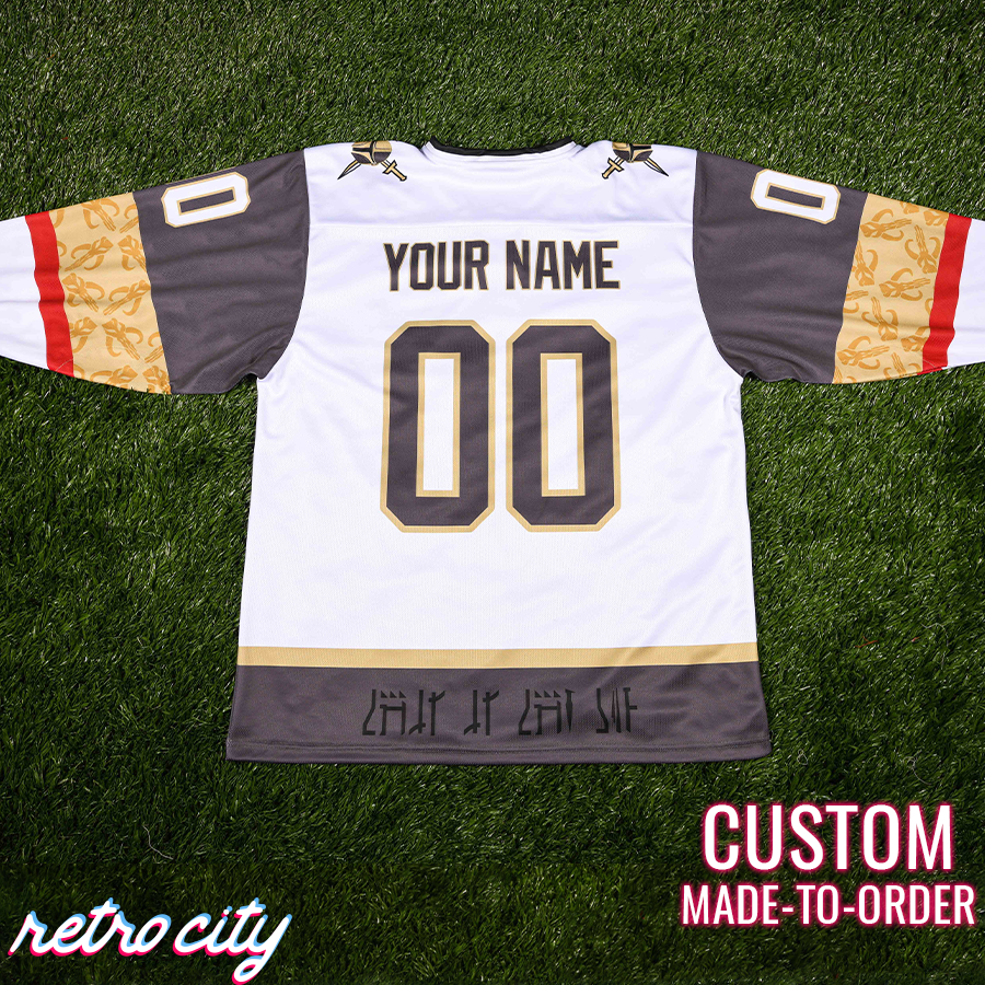 Mando Bounty Hunter Hockey Jersey Sweater (White) Hockey Jersey