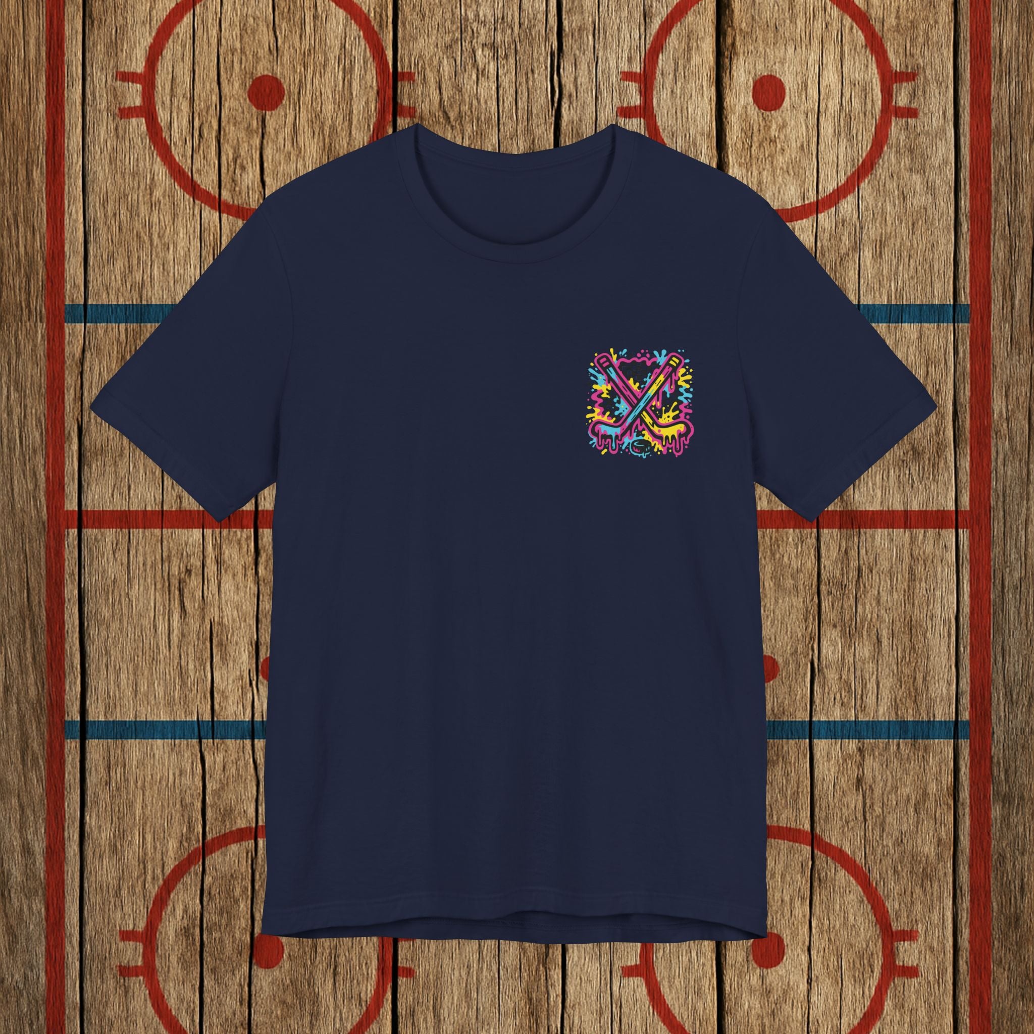 Top Cheddar Hockey T-Shirt – Funny Adult Sniper Shirt for Hockey Players and Fans T-Shirt Navy