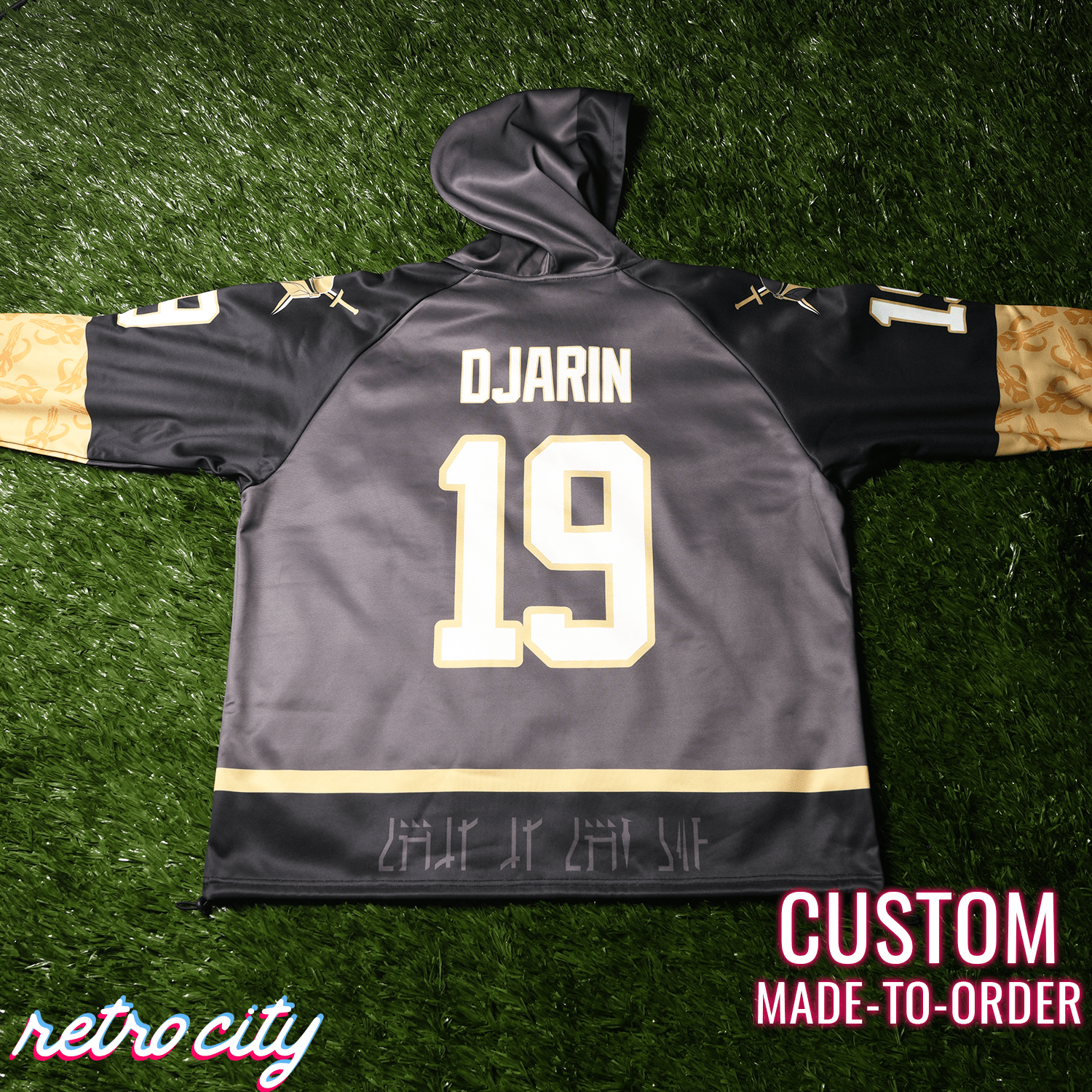Mando Bounty Hunter Custom Lace-Up Hockey Hoodie Sweater Hoodie