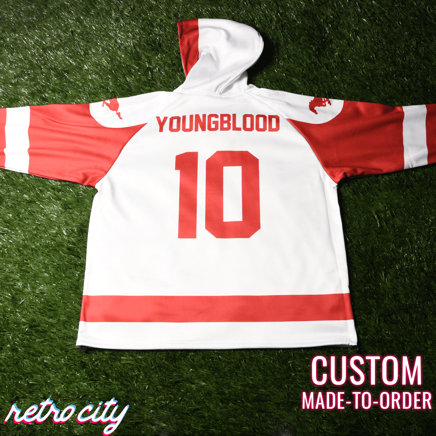 Hamilton Mustangs Youngblood Custom Lace-Up Hockey Hoodie Sweater Hoodie