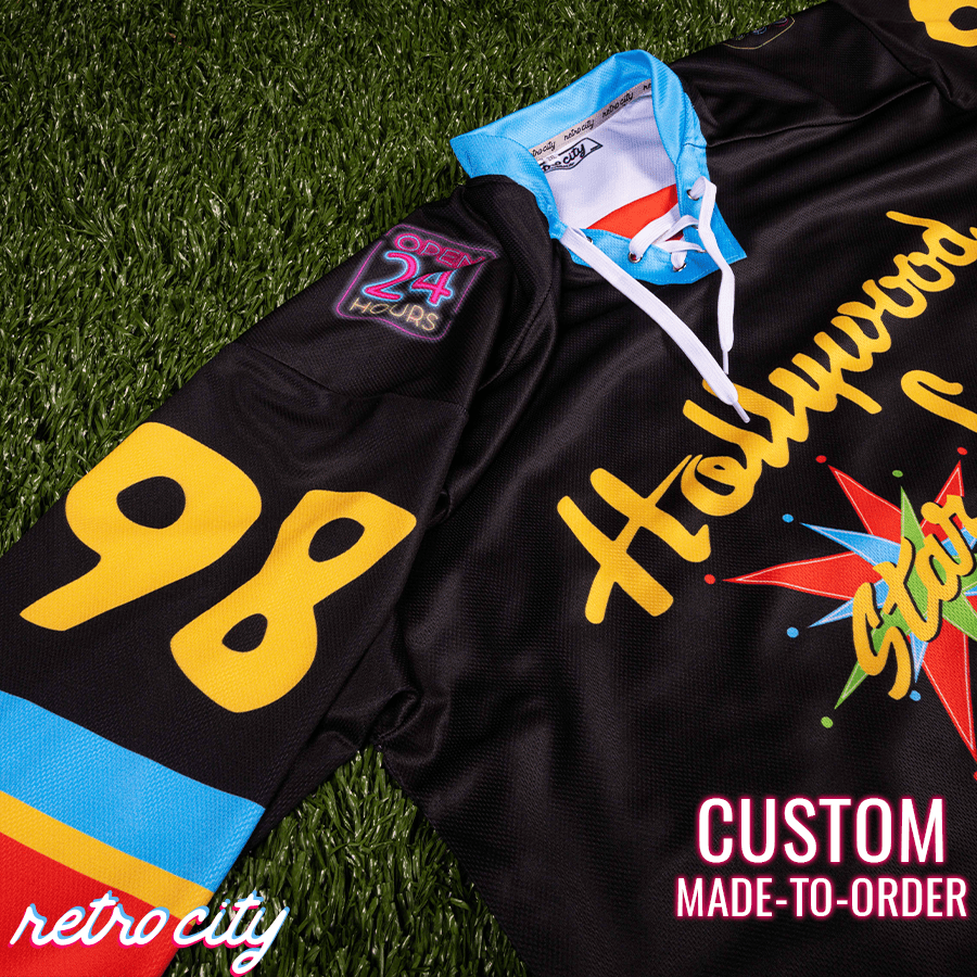 Big Lebowski 'Hollywood Star Lanes' Lace-Up Hockey Jersey Sweater Hockey Jersey