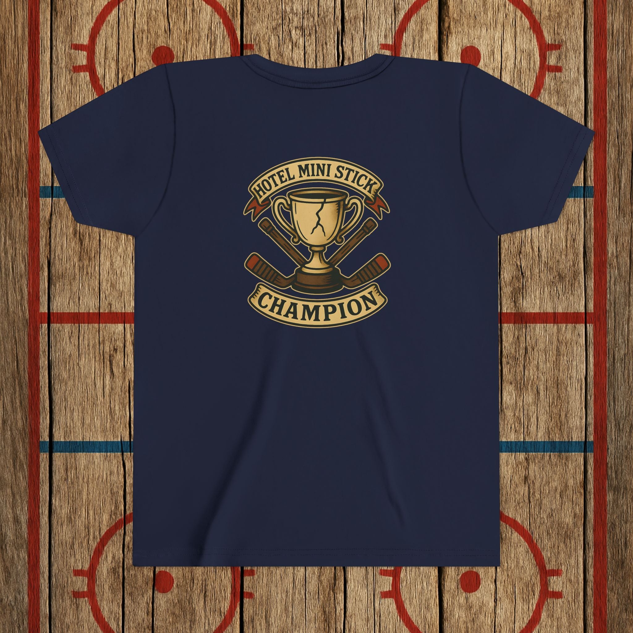 Youth “Hotel Mini Stick Champion” Tee Kids clothes