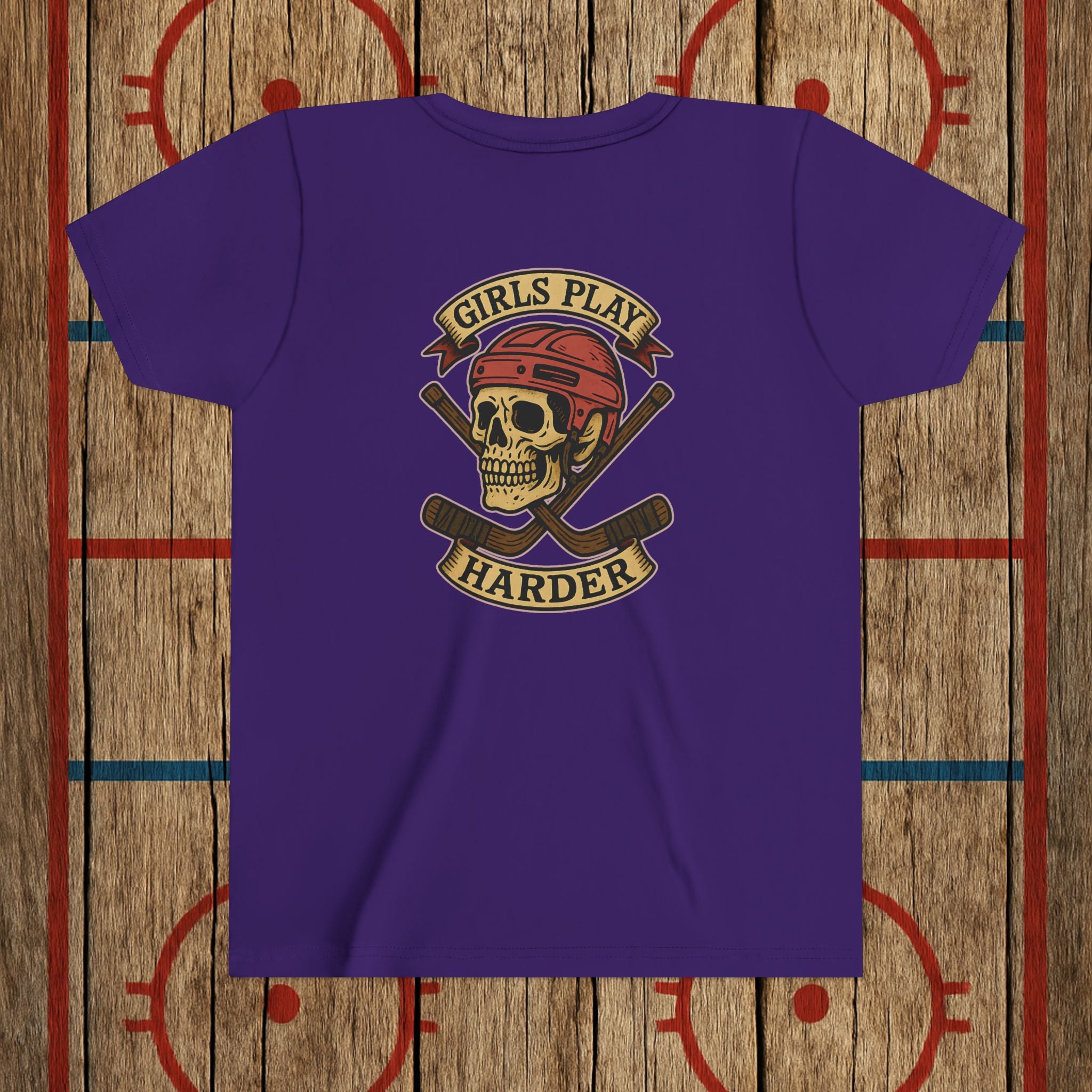 Youth "Girls Play Harder” Tee Kids clothes Team Purple