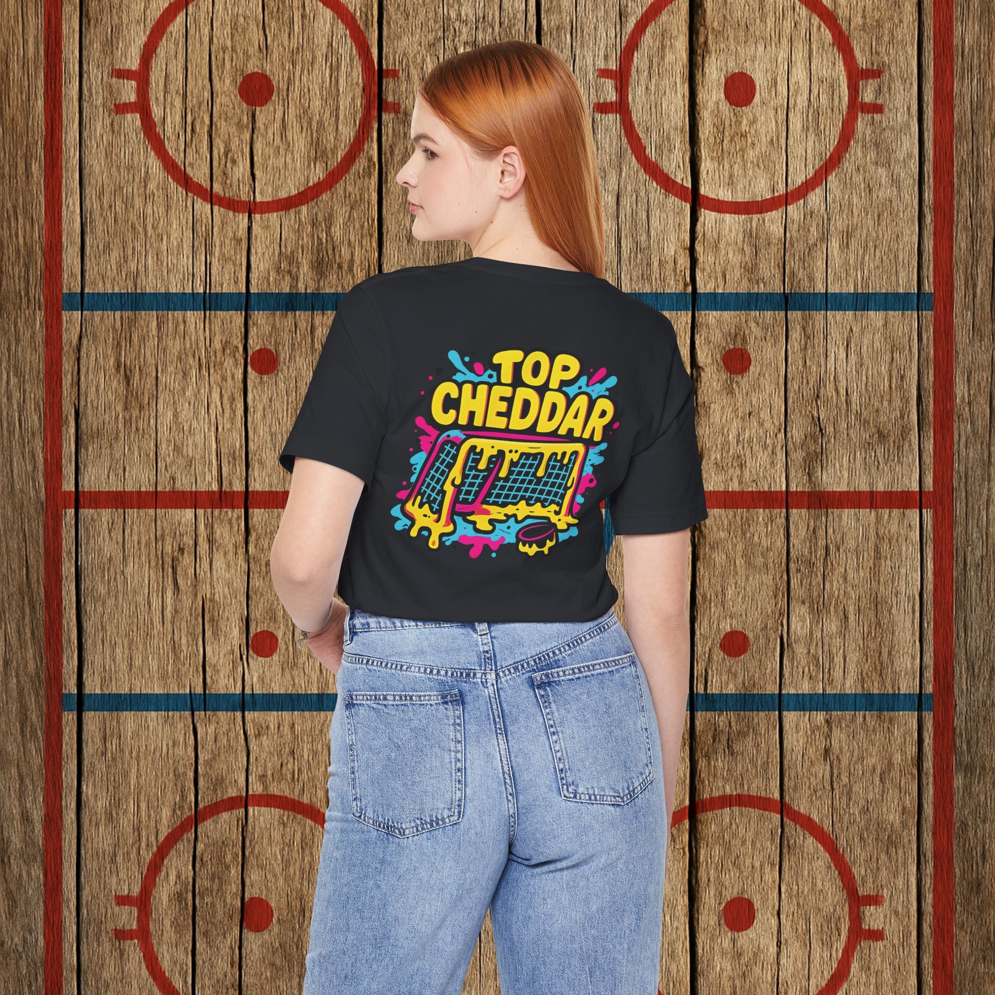 Top Cheddar Hockey T-Shirt – Funny Adult Sniper Shirt for Hockey Players and Fans T-Shirt