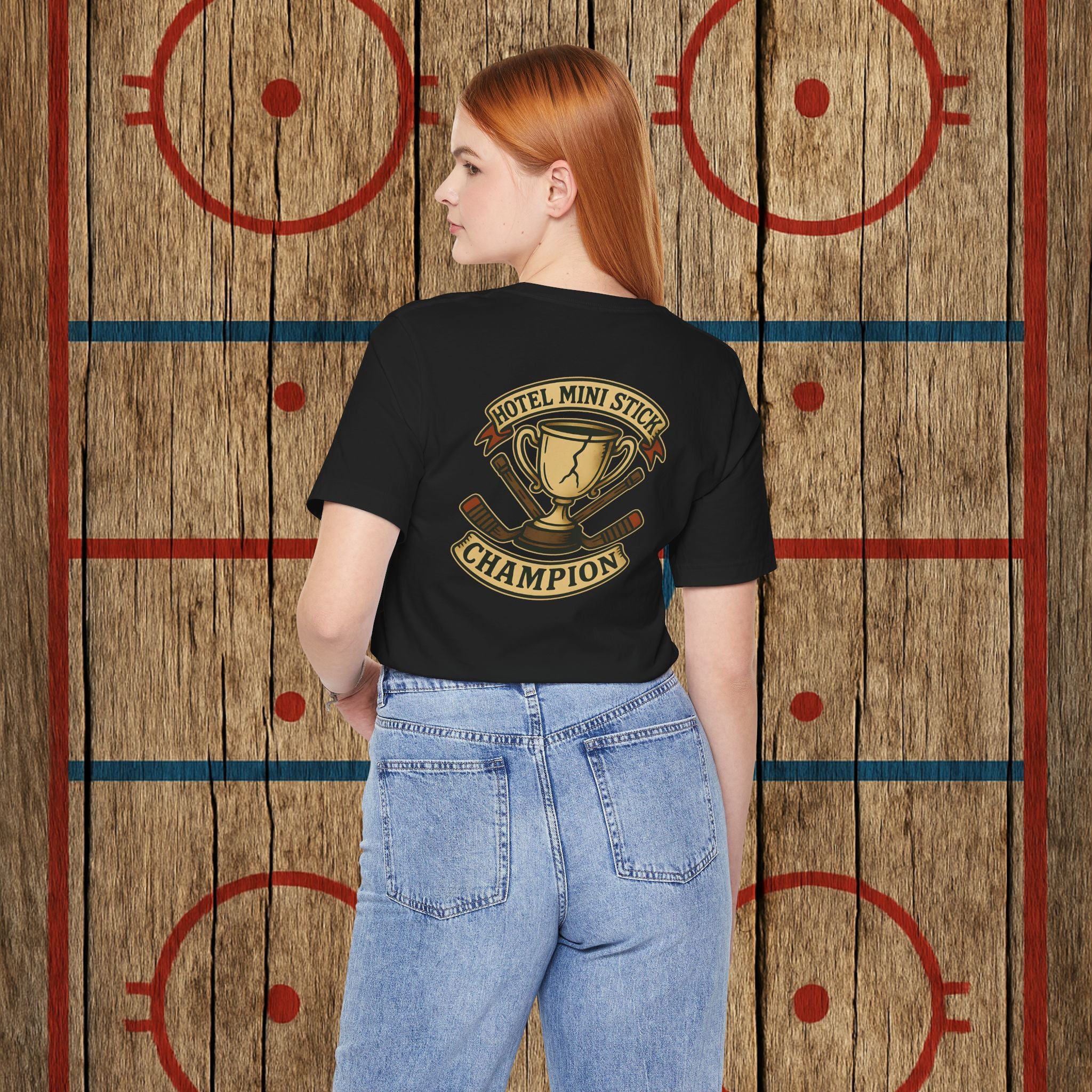 “Hotel Mini Stick Champion” Adult Tee T-Shirt