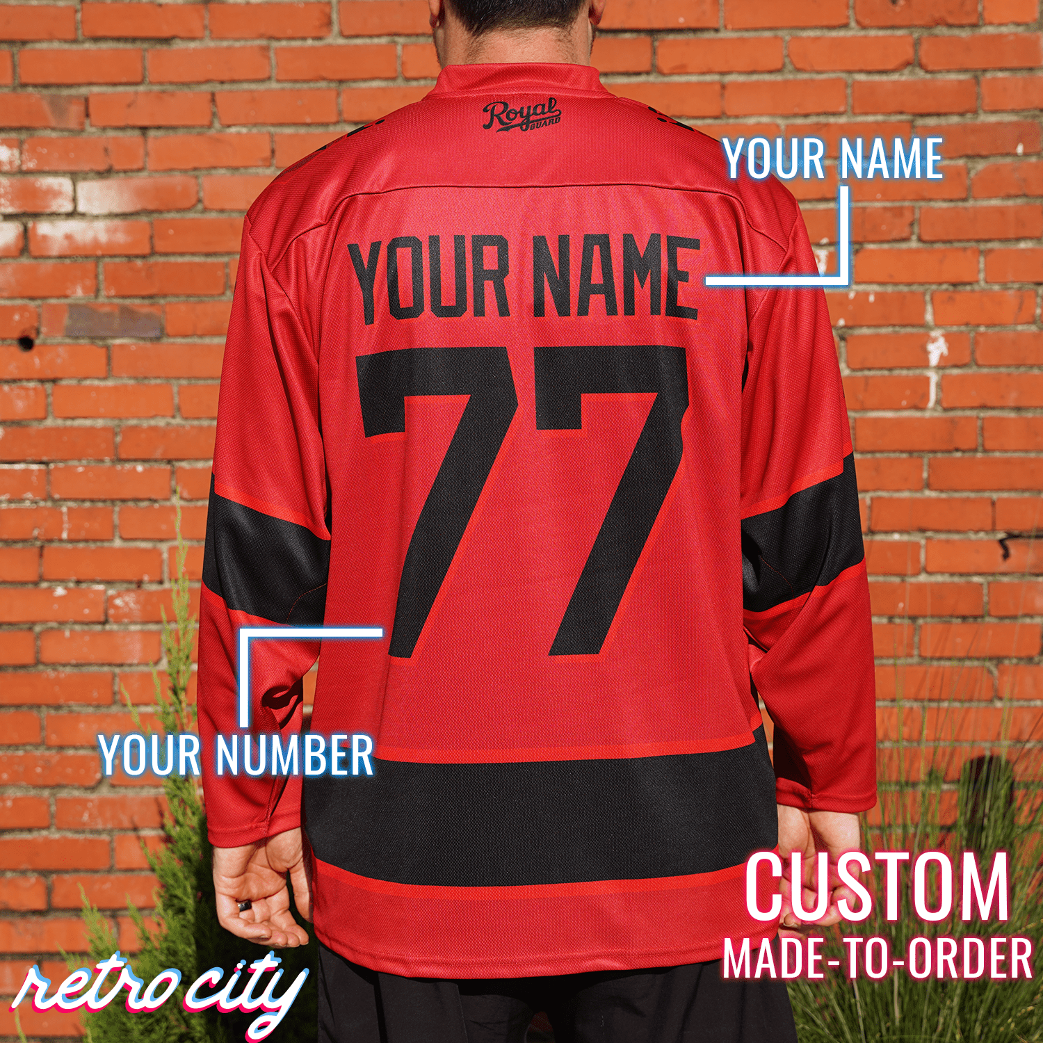 Royal Guard Dark Side Lace-up Hockey Jersey Sweater Hockey Jersey