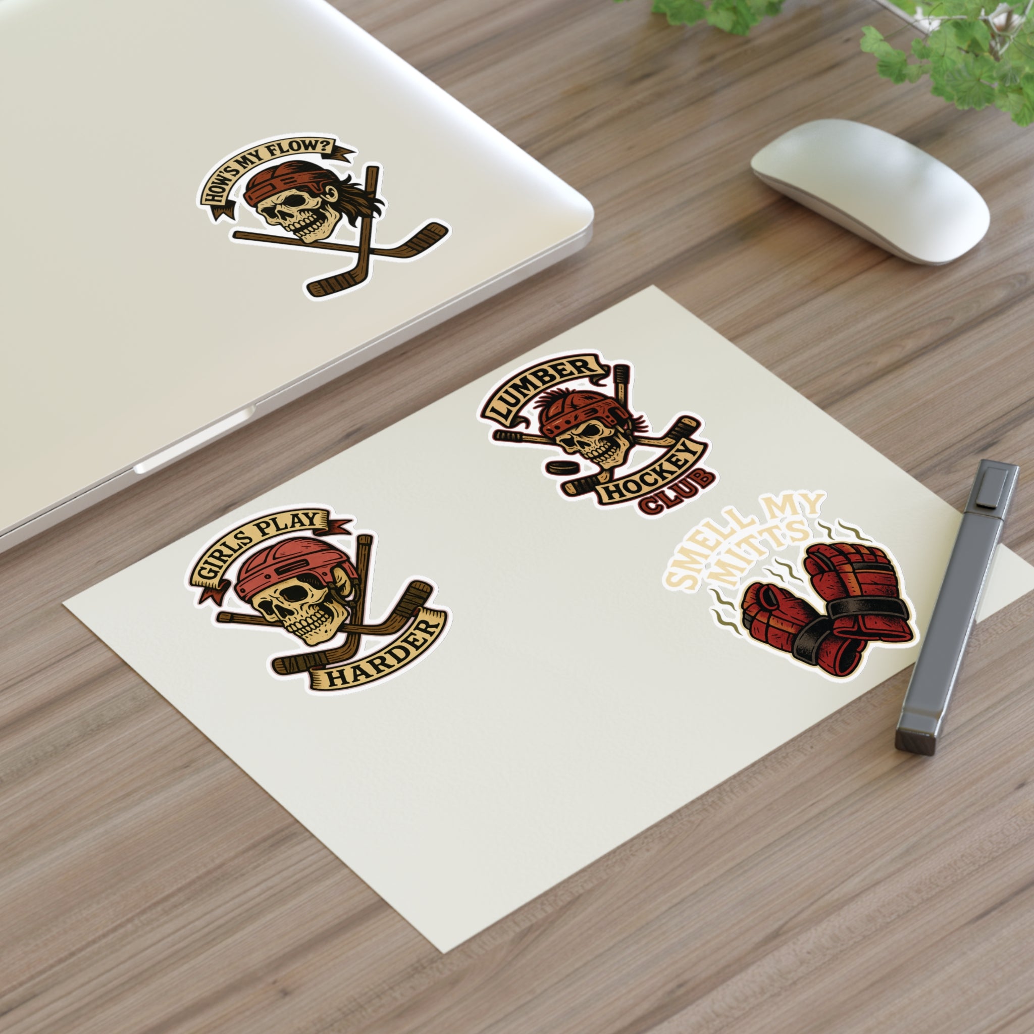 Lumber Hockey OG sticker sheet Paper products 11" × 8.5" White Die-Cut