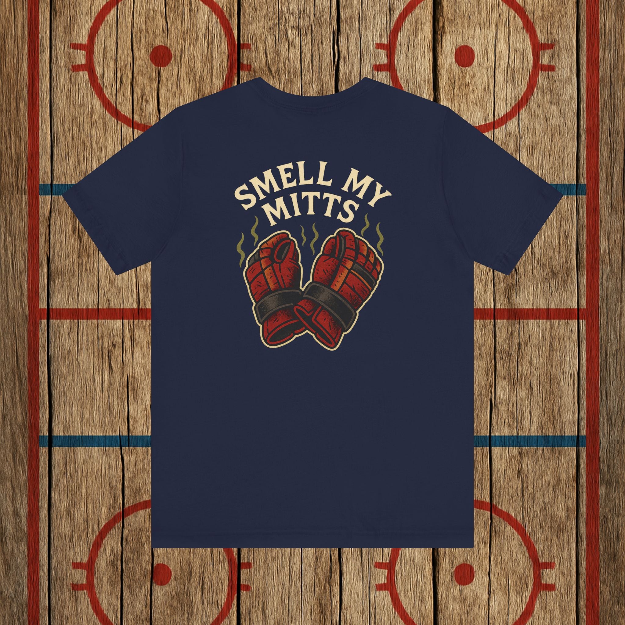 “Smell My Mitts” Adult Tee T-Shirt Navy