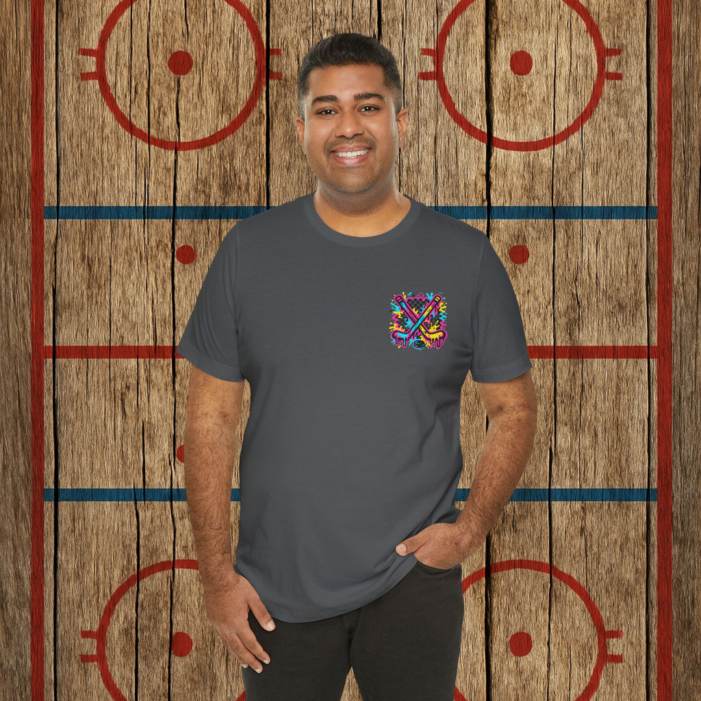 Lumber Hockey Club Neon Drip Shirt – Retro 90s Street Style Hockey Tee T-Shirt