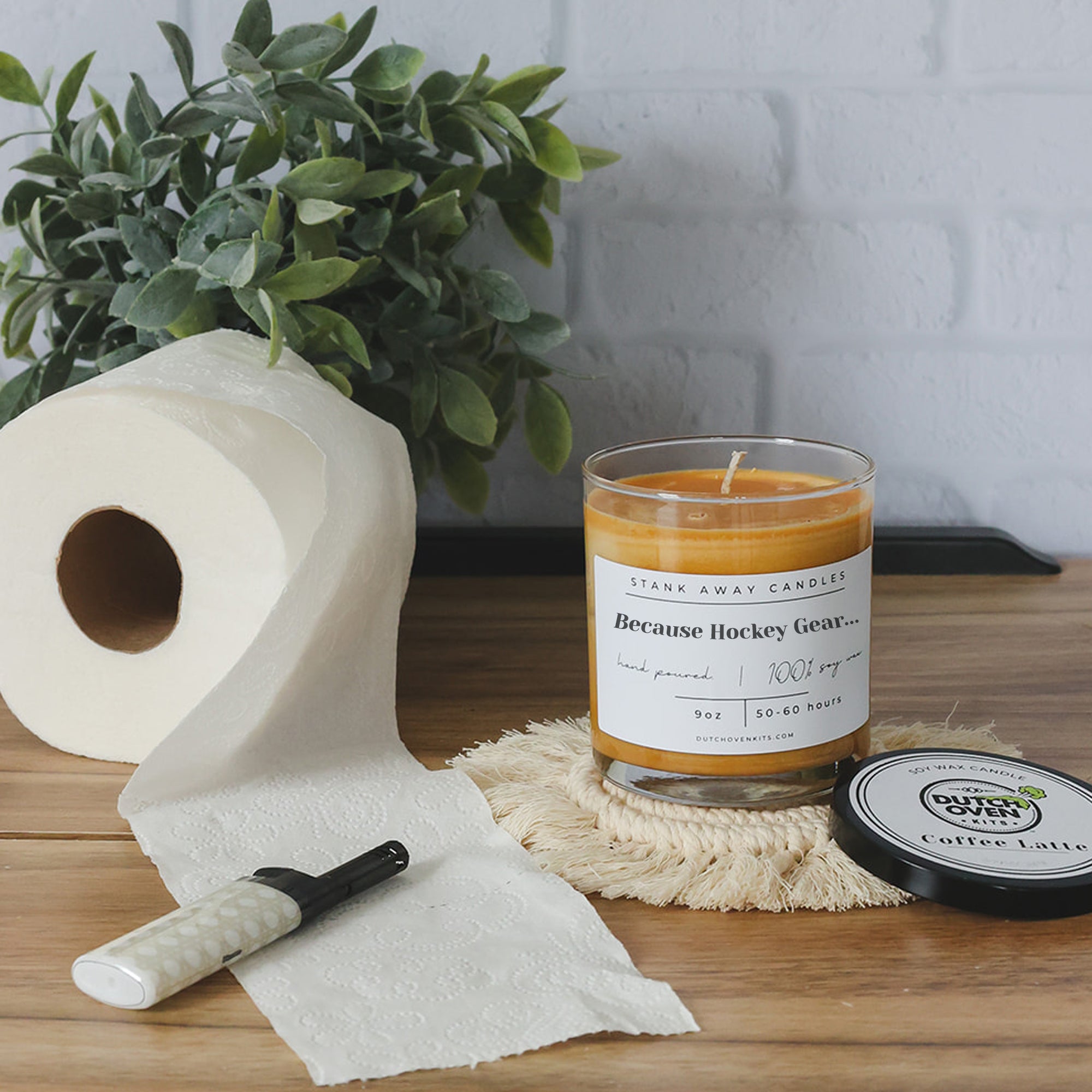 Because Hockey Gear - Natural Soy Wax Candle Soy Wax Candles