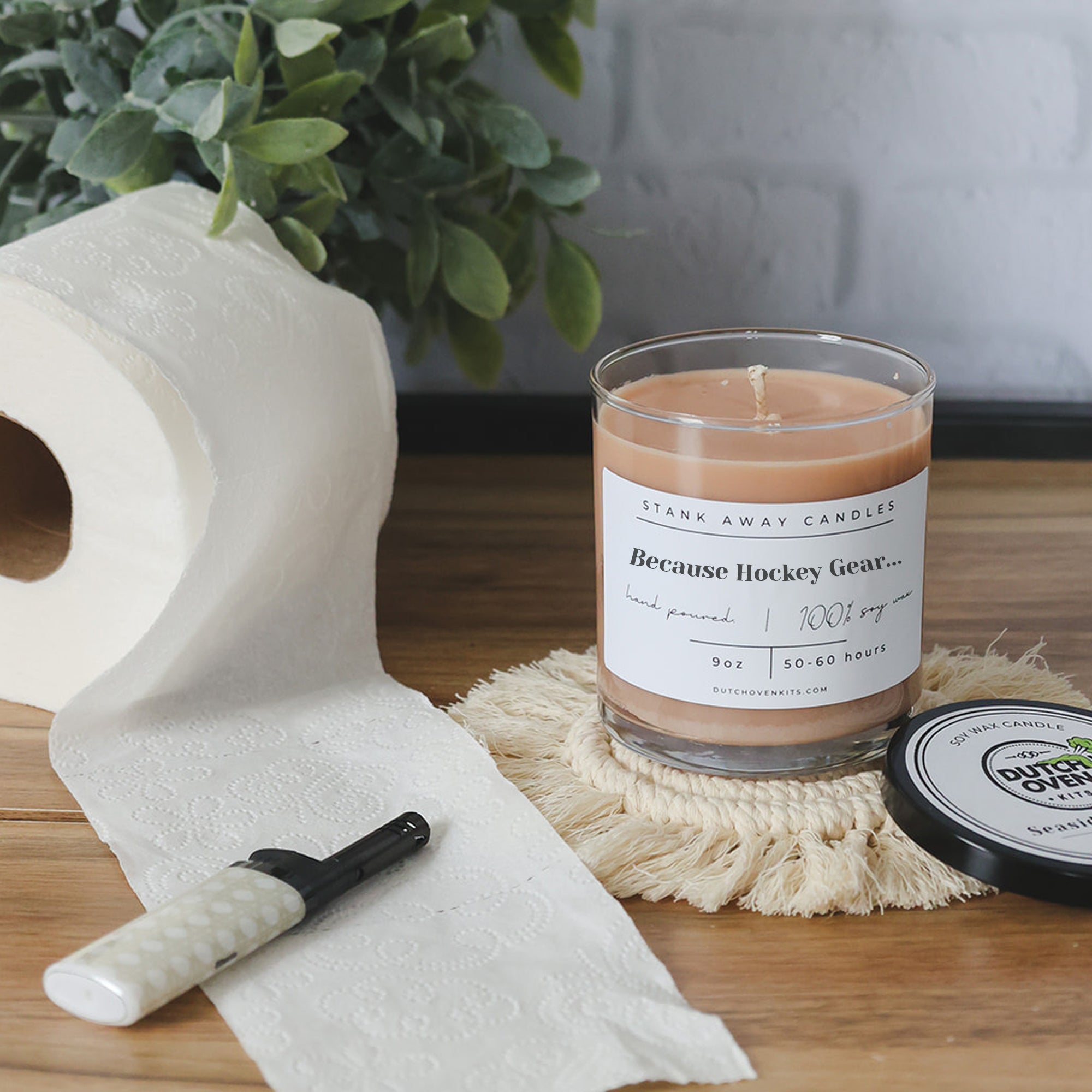 Because Hockey Gear - Natural Soy Wax Candle Soy Wax Candles Seaside Woods